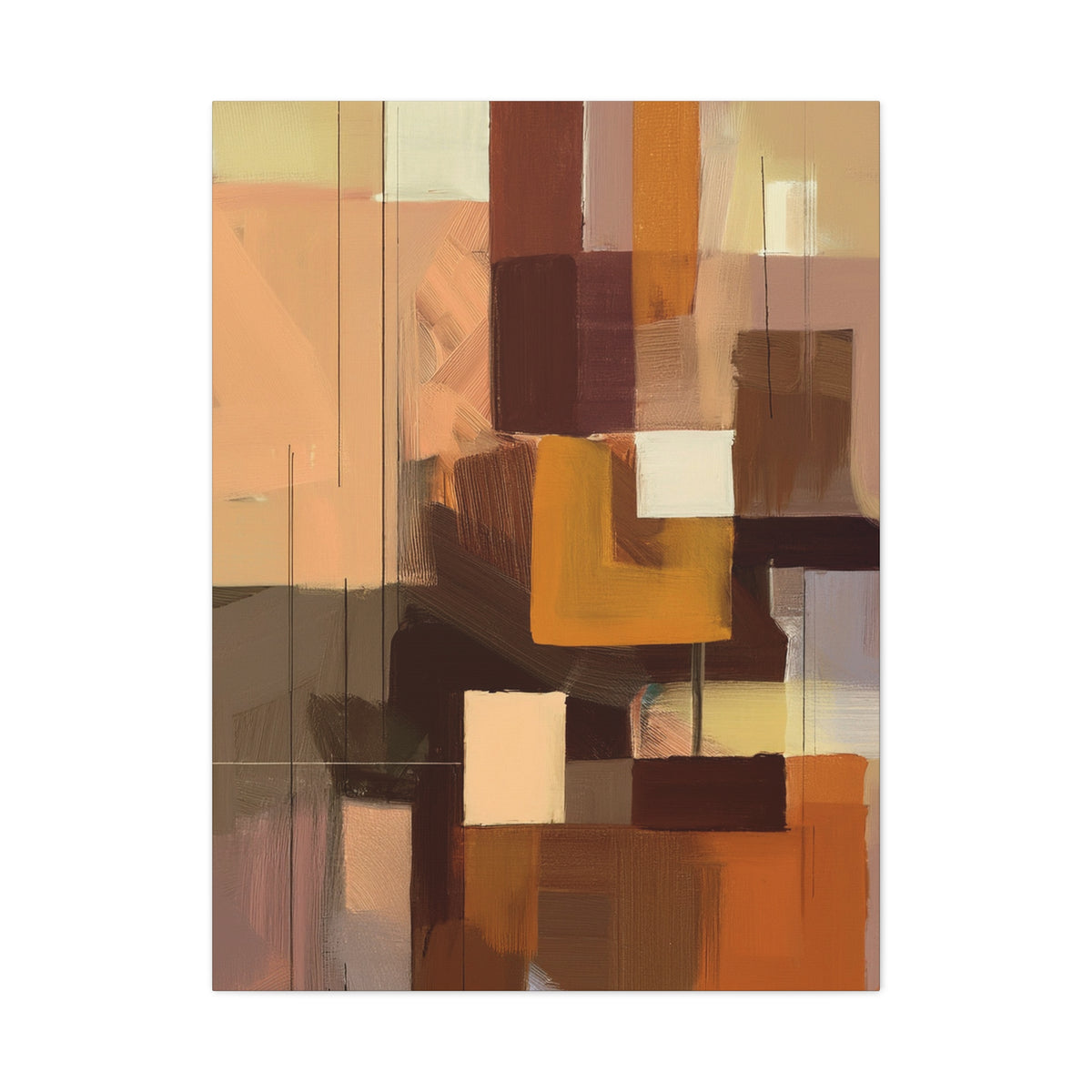 Abstract Geometric Painting Print Canvas 20x24,20x30,24x30 24x32,24x36,30x40 32x48,36x48,40x60 Pine-Wood Inner Frame ABS-49