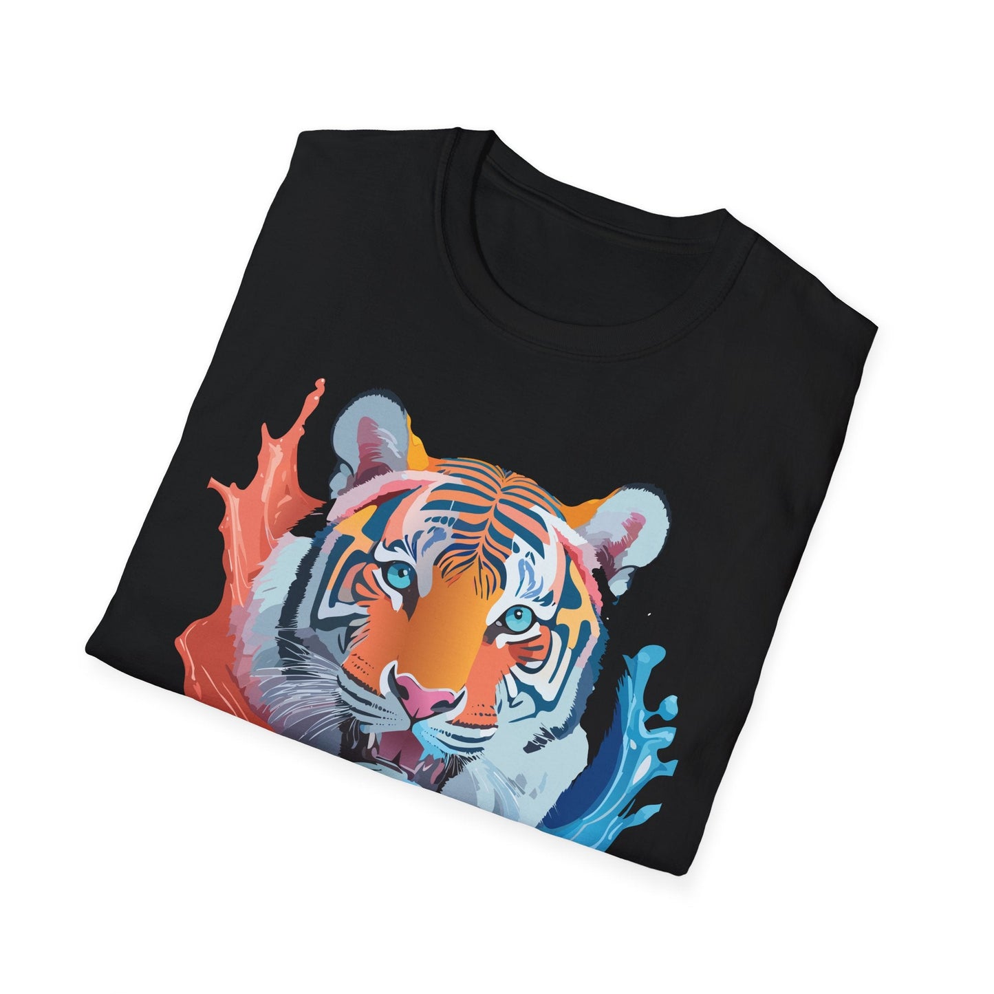Unisex Tiger Tee Gildan Softstyle Animal Print Shirt Ring Spun Cotton