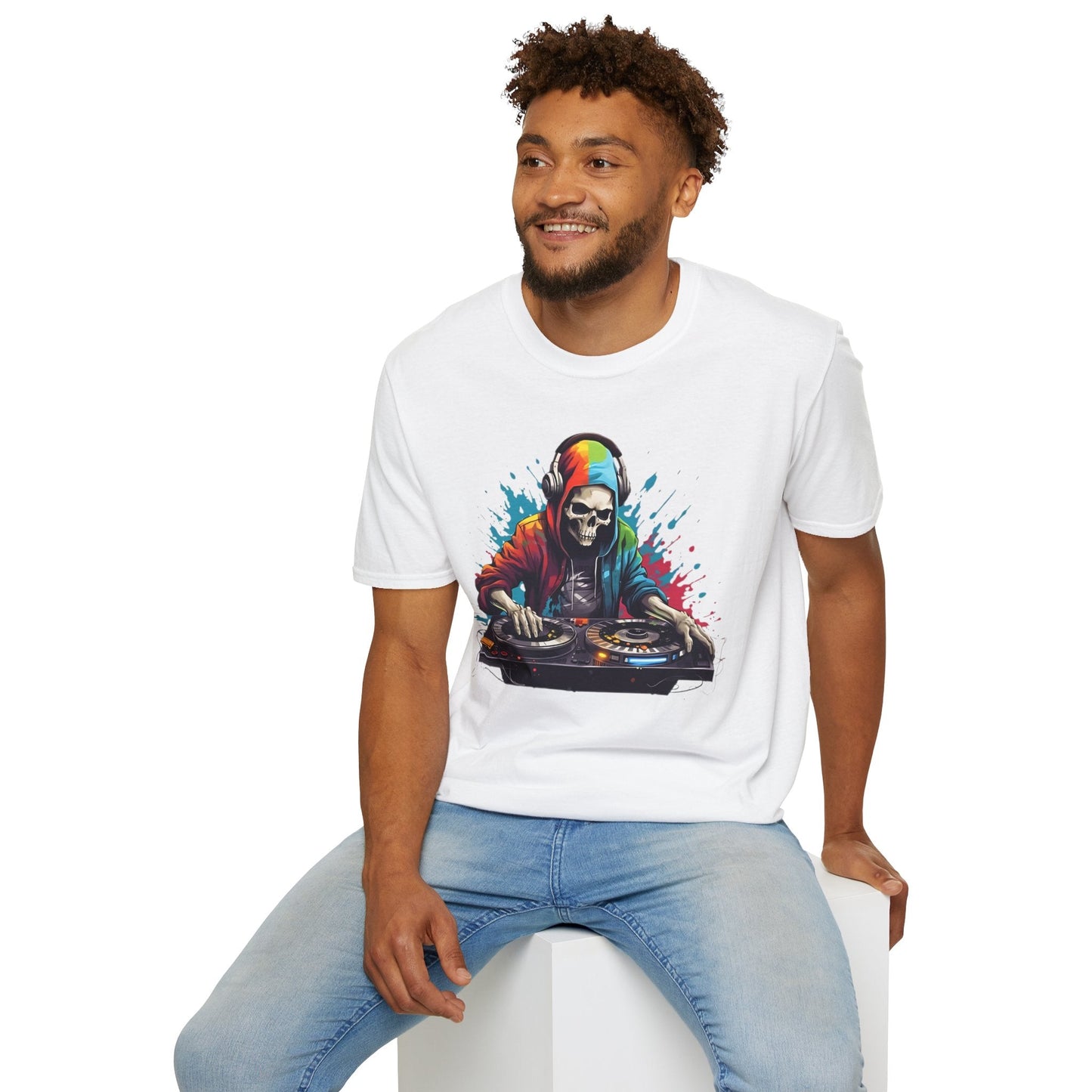 Skull Graphic Unisex Cotton T-shirt with Skeleton Artwork Design 8