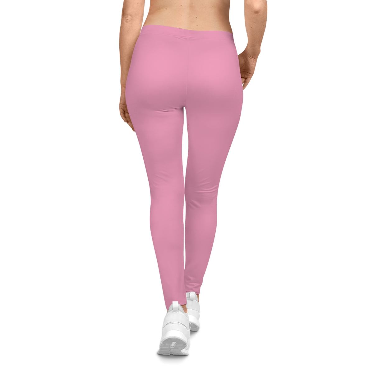 Pink Mist Color Women's Poly-Span Casual Leggings XS-2XL