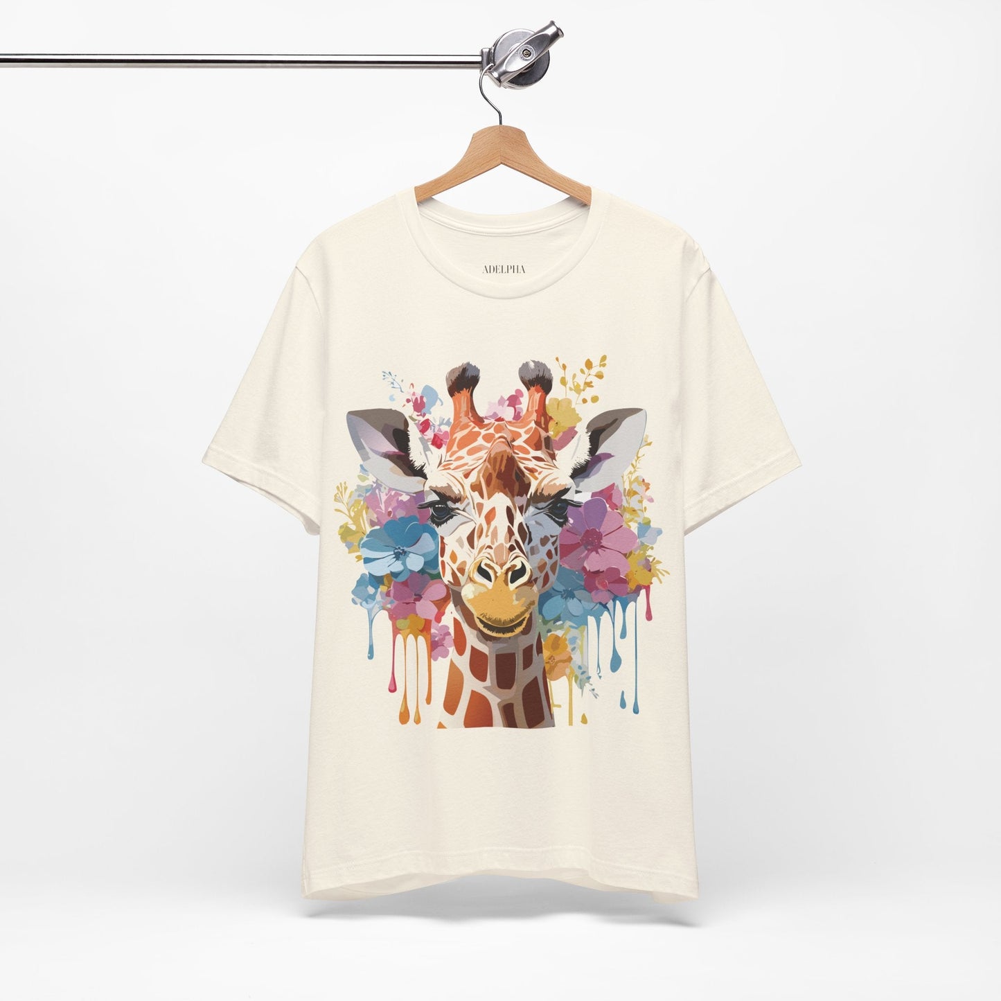 Giraffe Graphic Unisex 100 Cotton Vintage Animal Art T-Shirt 9