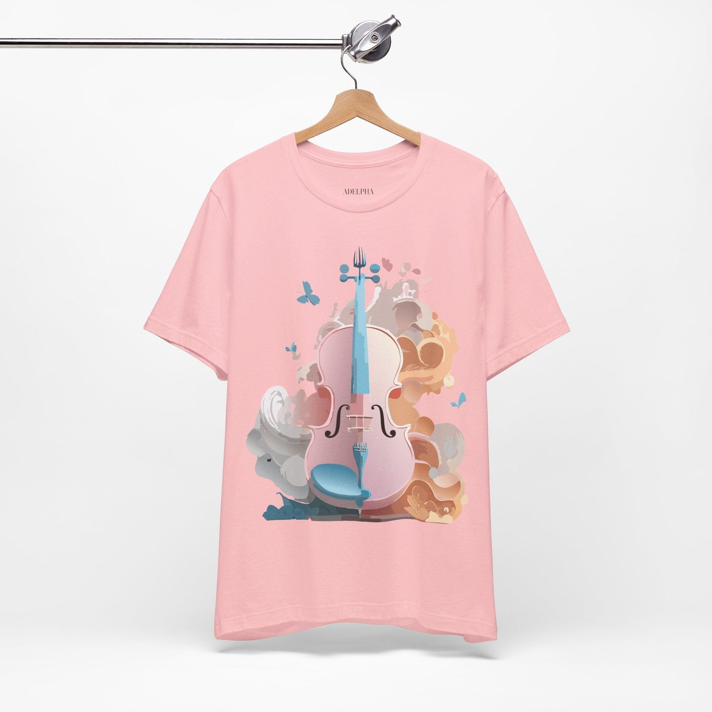 Music Graphic Unisex 100 Cotton Vintage Art with Musical Elements Tee 7