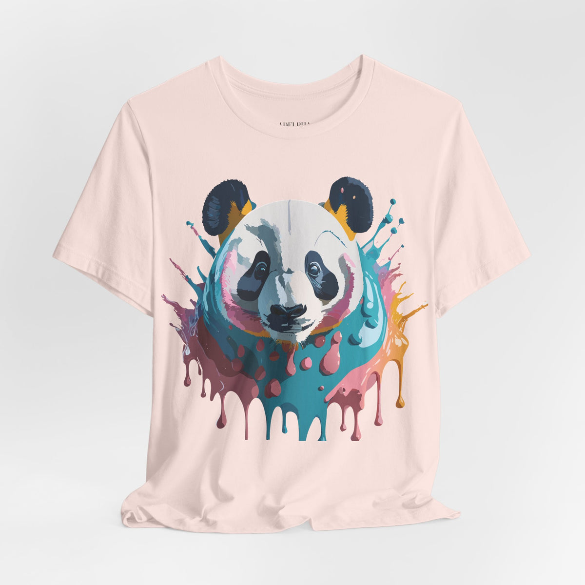 Panda Graphic Unisex Cotton Bella+Canvas Tee with Art Animal Design e144
