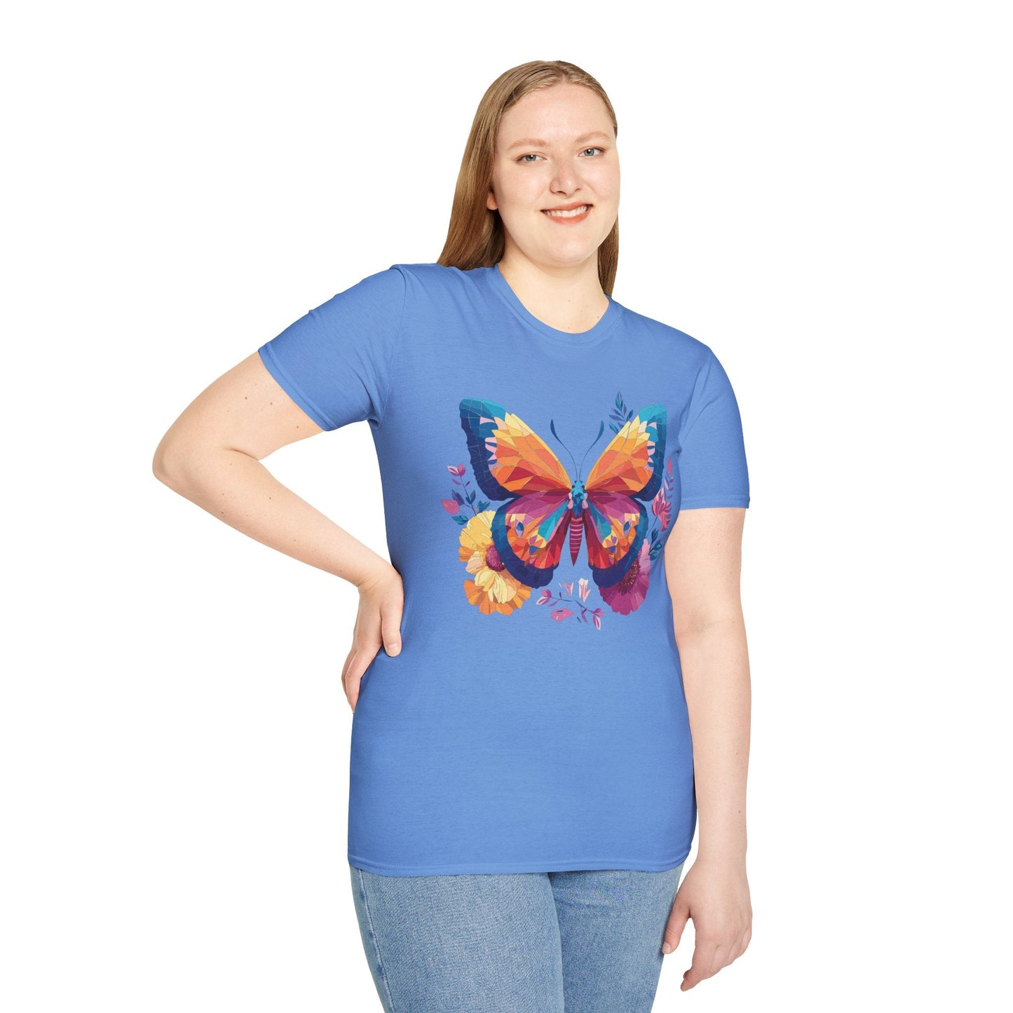 Butterfly Shirt Unisex Softstyle Short Sleeve Tee Monarch Butterfly 100 Percent Cotton