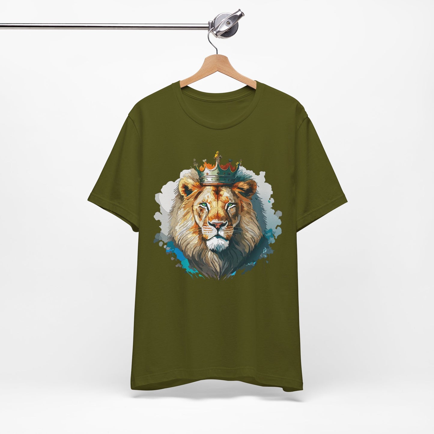 Unisex King Lion Tee, Animal Shirt, Tee Shirt with Lion, Crown T-Shirt, Animal King Tees, Crown Shirt, Safari T-Shirt 3