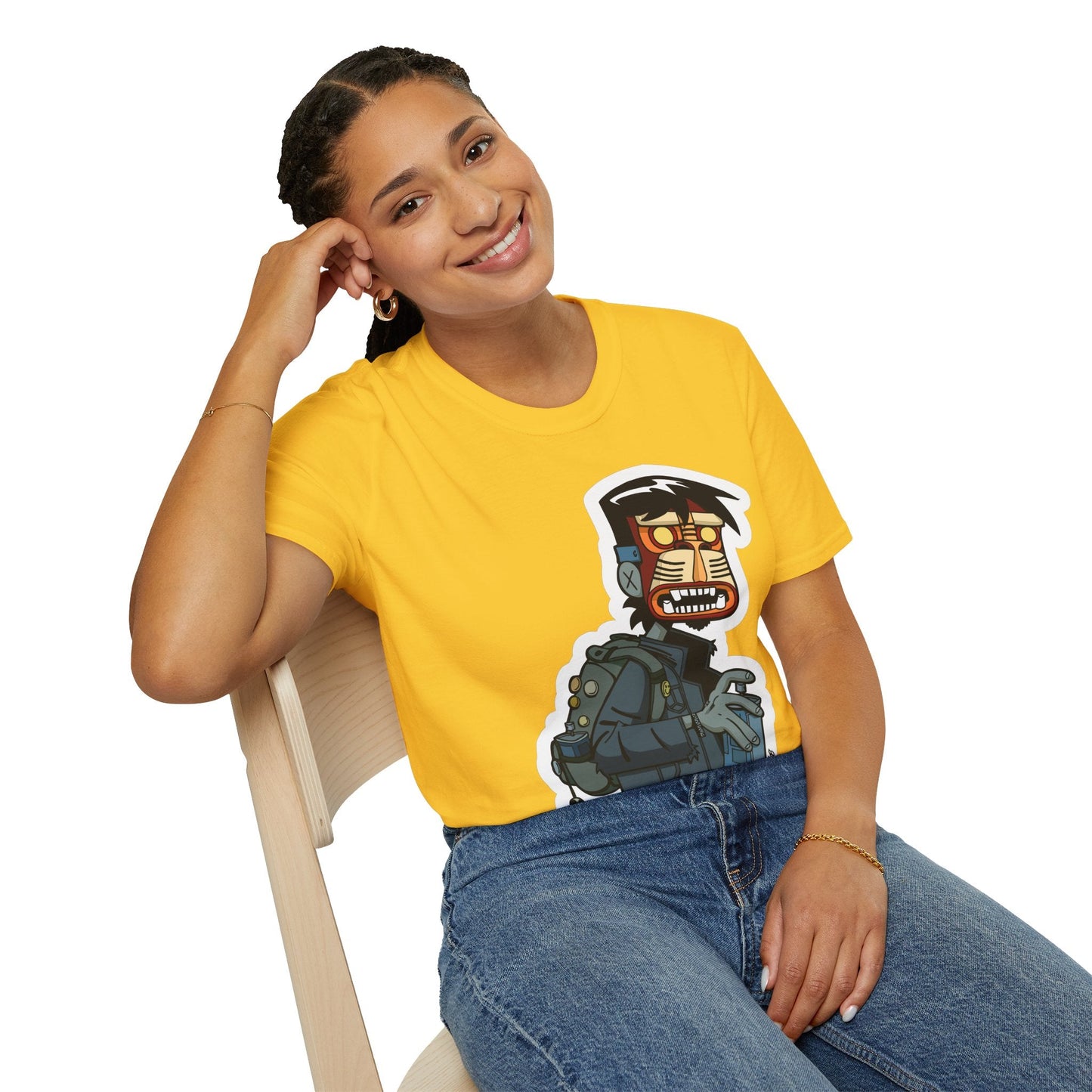 Cartoon T Shirt Animation T Shirt Funny Tee Shirt Unisex Short Sleeve Softstyle Cotton Tee 64000