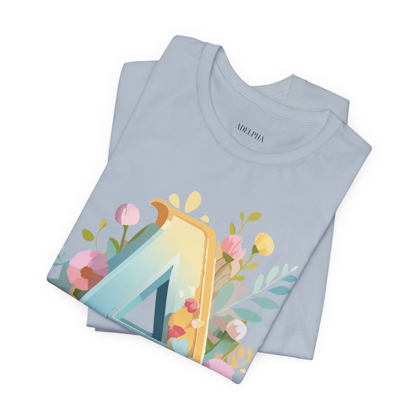 Letter A Shirt Graphic Tee Unisex Vintage Inspired Adelpha Art Jersey Short Sleeve