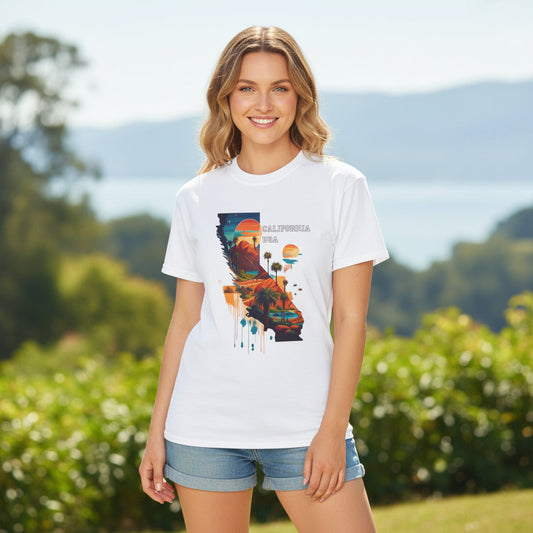 California Graphic Unisex Cotton T‑Shirt 2