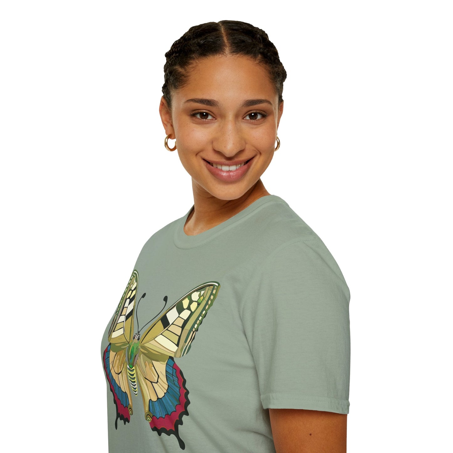 Butterfly T Shirt Unisex Monarch Design Soft Cotton Gildan 64000 Short Sleeve Tee