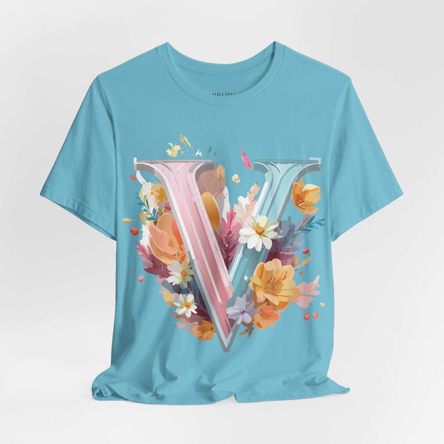 Letter V Graphic Tee Unisex Jersey Short Sleeve Art Design  Vintage Inspired