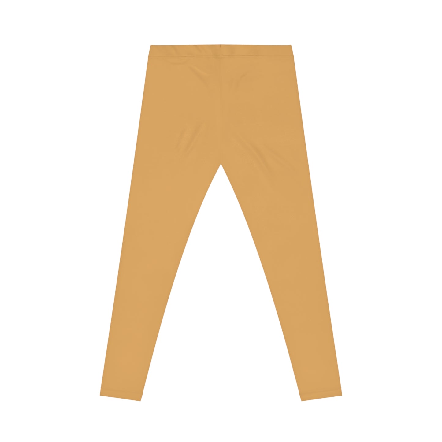 Sunlit Clay Yellow Color Women's Poly-Span Casual Leggings XS-2XL