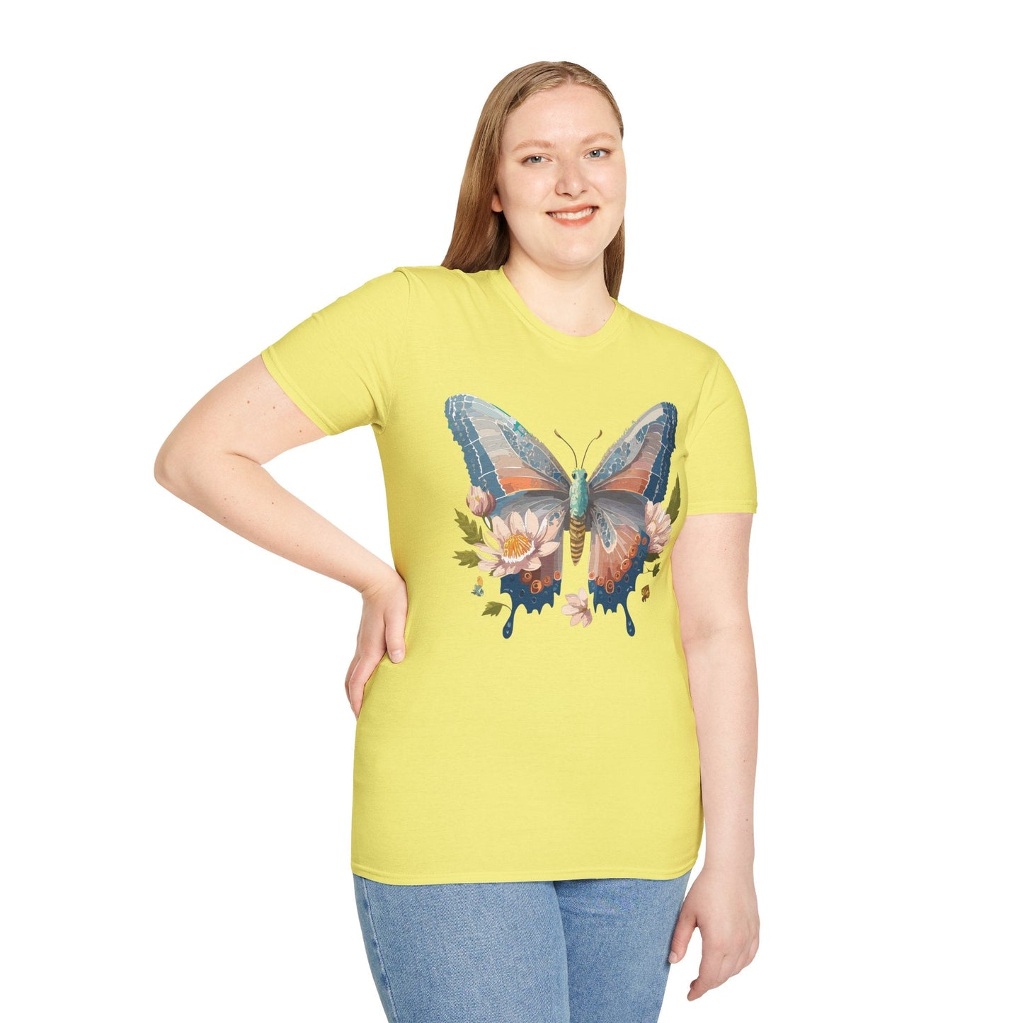 Butterfly Shirt Unisex T Shirt Monarch Design Softstyle 64000 Ring Spun Cotton Tee