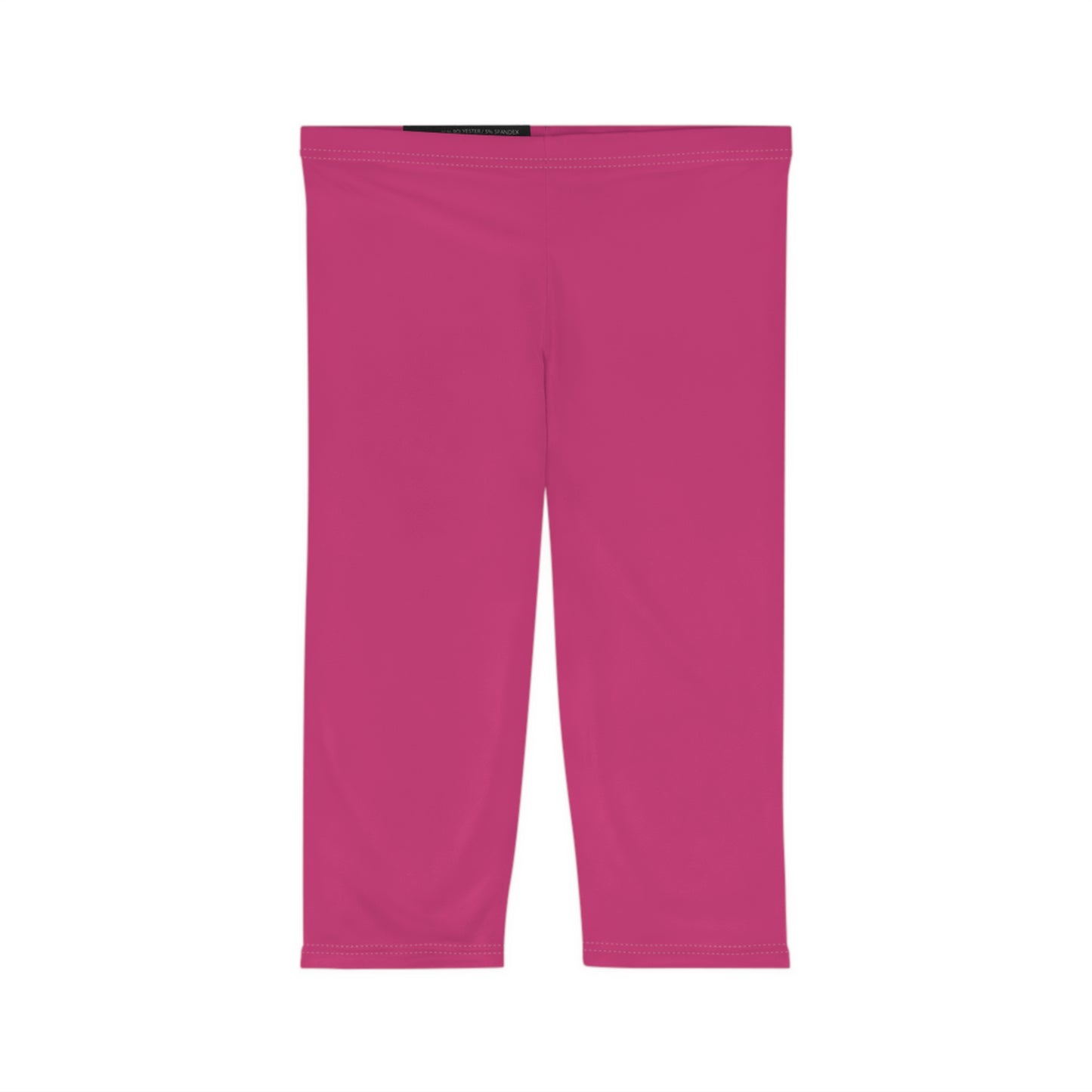 Rose Punch Color Women's Brushed Suede Poly Span Casual Capri Leggings XS-2XL