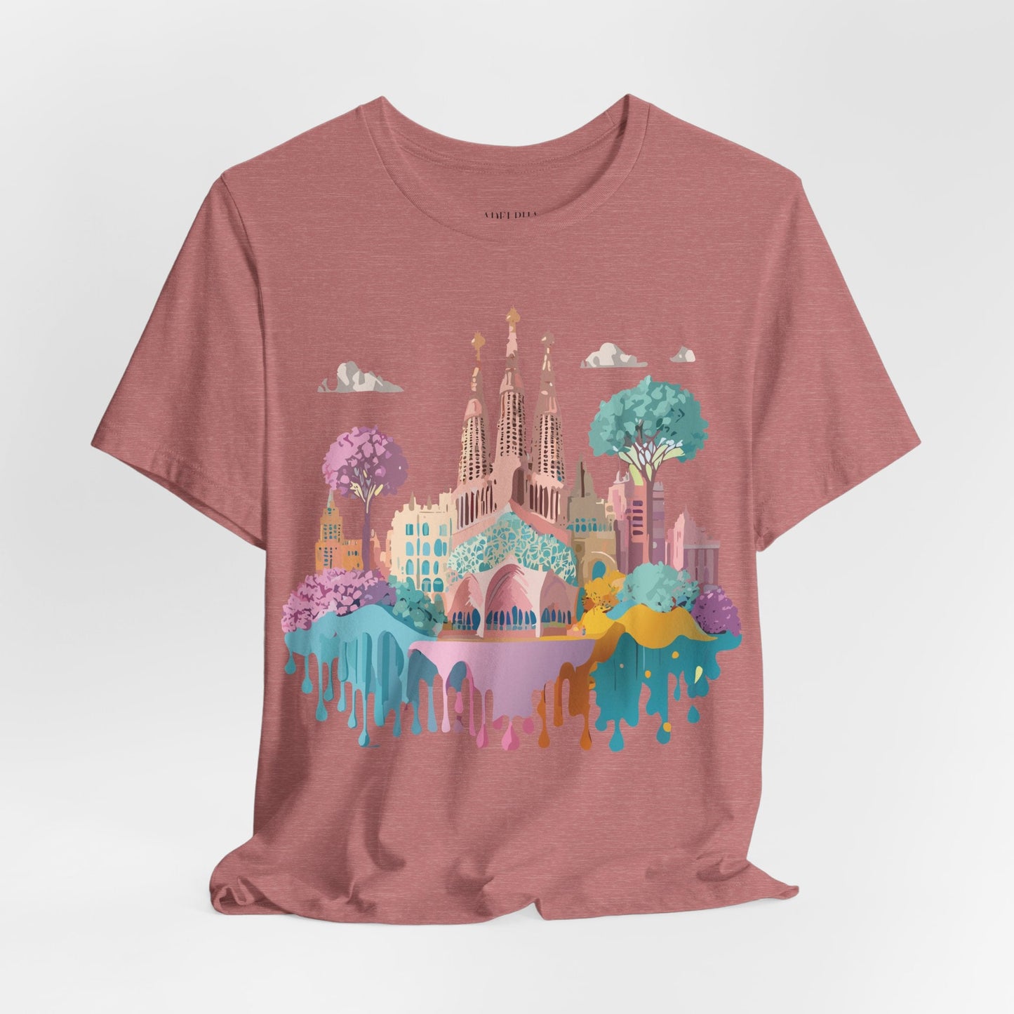Unisex Graphic Tee With Original Vintage Inspired Artwork By Adelpha Barcelona Style