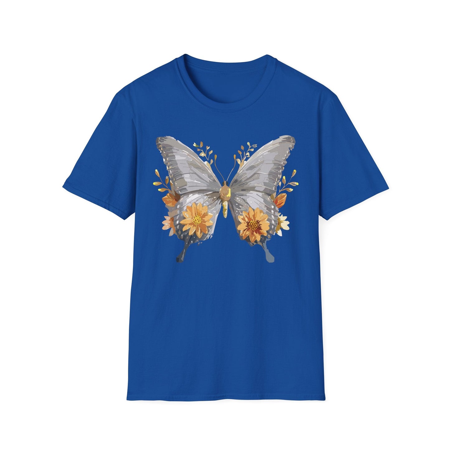 Butterfly T Shirt For Unisex Gildan Softstyle 64000 Cotton Comfort Monarch Design Tee