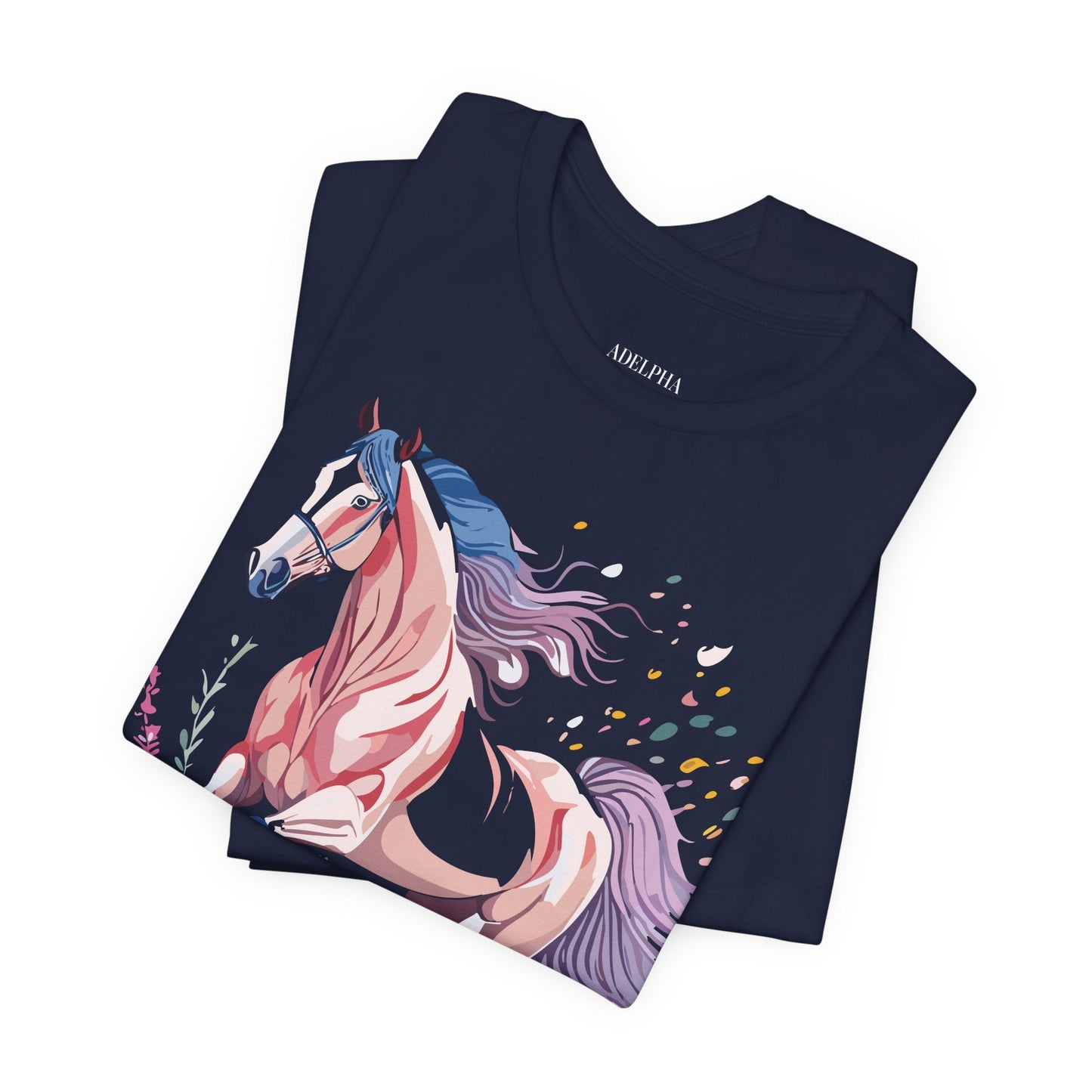 Horse Graphic Tee Unisex Short Sleeve Jersey Shirt Adelpha Vintage Inspired Art Collection