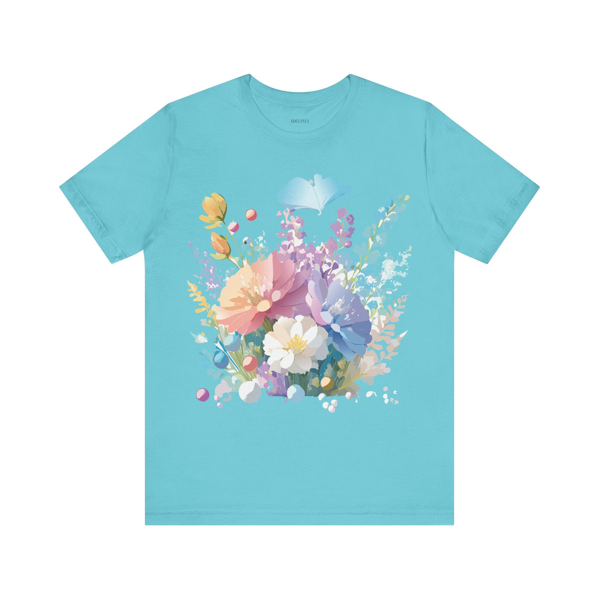 Floral Graphic Tee Shirt - Bella+Canvas Unisex 100 Cotton 1