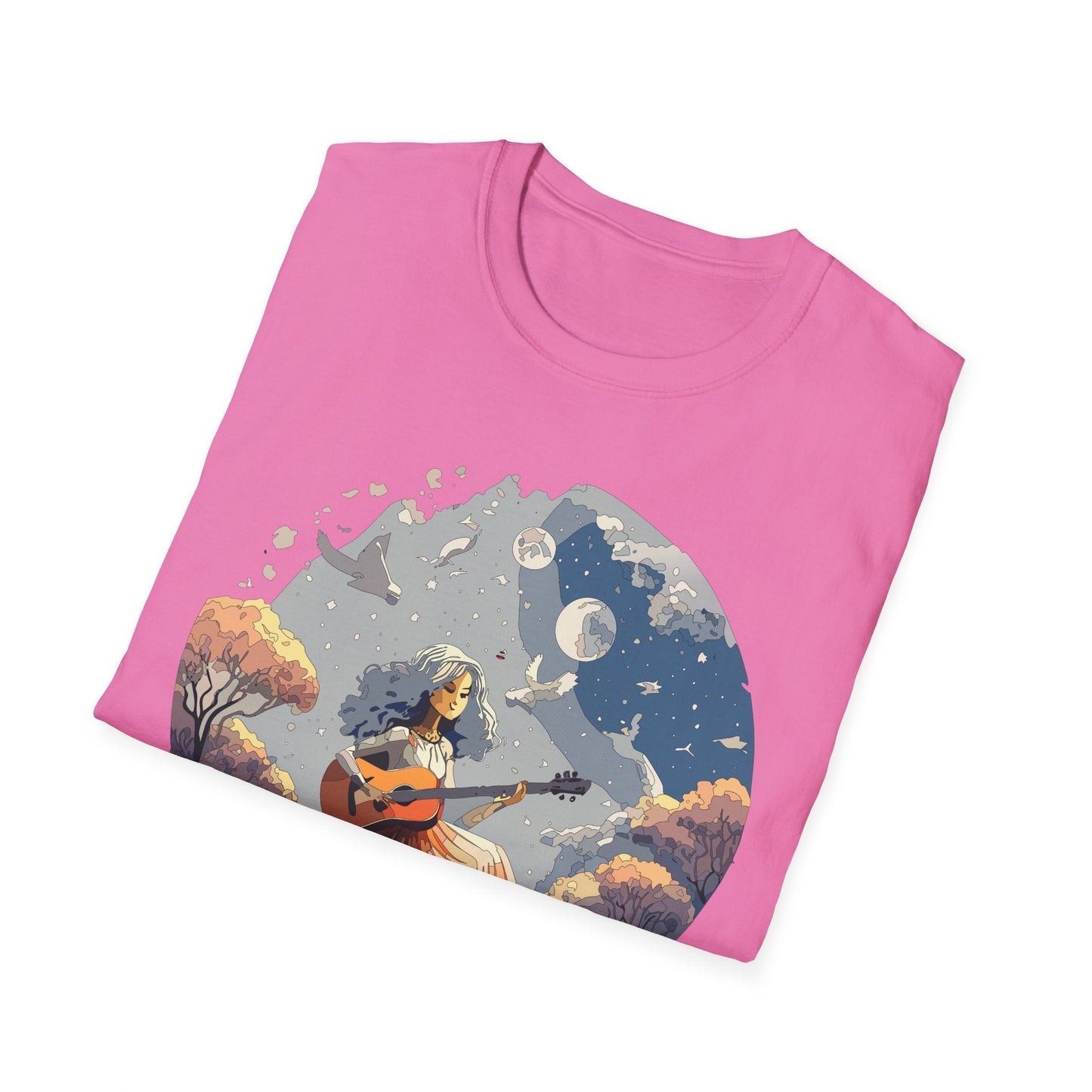 Womens Graphic T Shirt Art Design Tee Unisex Softstyle Cotton Shirt Everyday Comfort Durable Wear