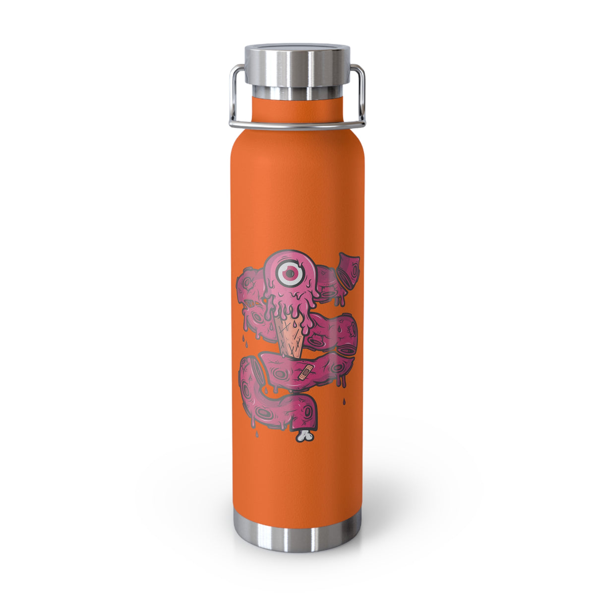 22oz Copper Insulated Water Bottle with Cartoon Design - CV72