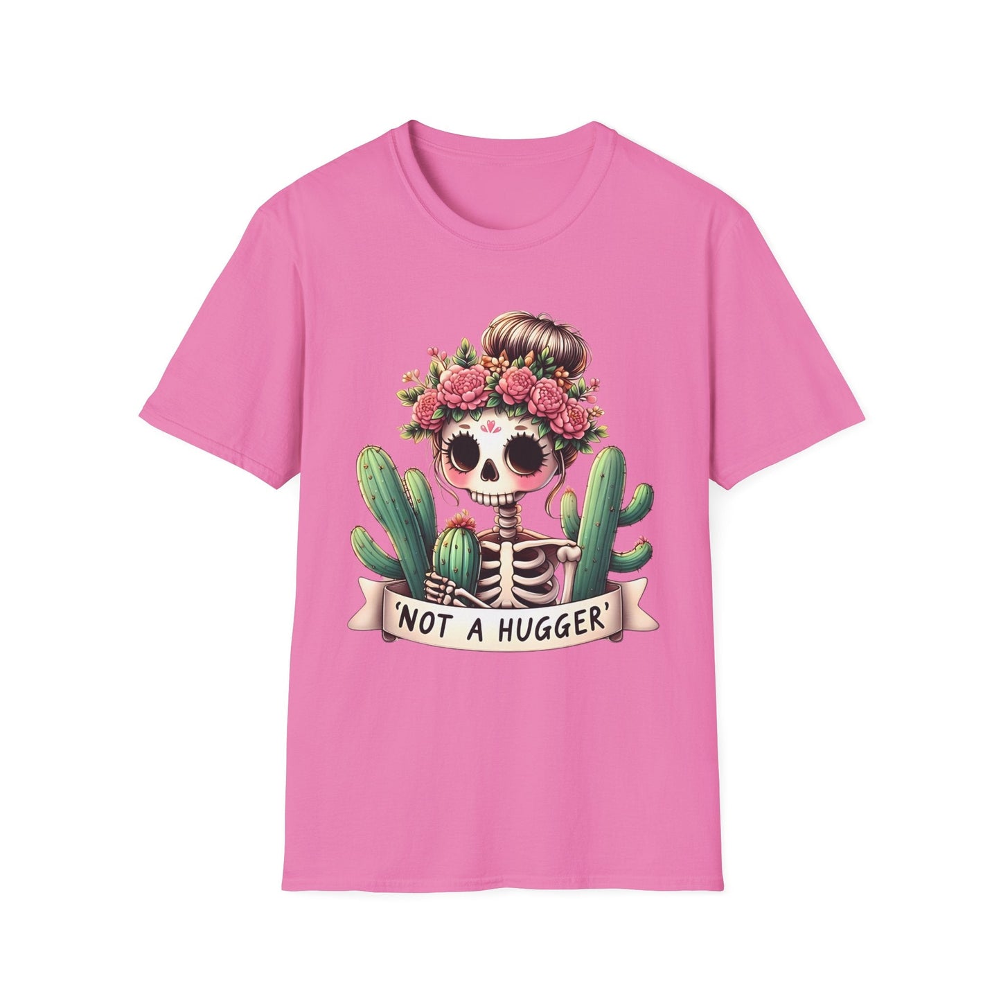 Skull Tee Shirt Unisex Skeleton Design Softstyle Cotton Tee Light Breathable Comfort Gildan 64000
