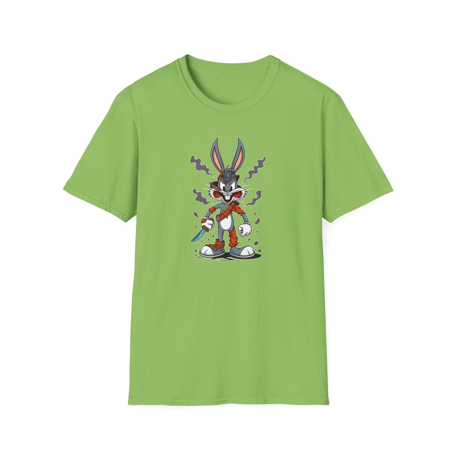 Bugs Bunny T Shirt 100 Percent Ring Spun Cotton Gildan Softstyle Unisex Cartoon Graphic Design