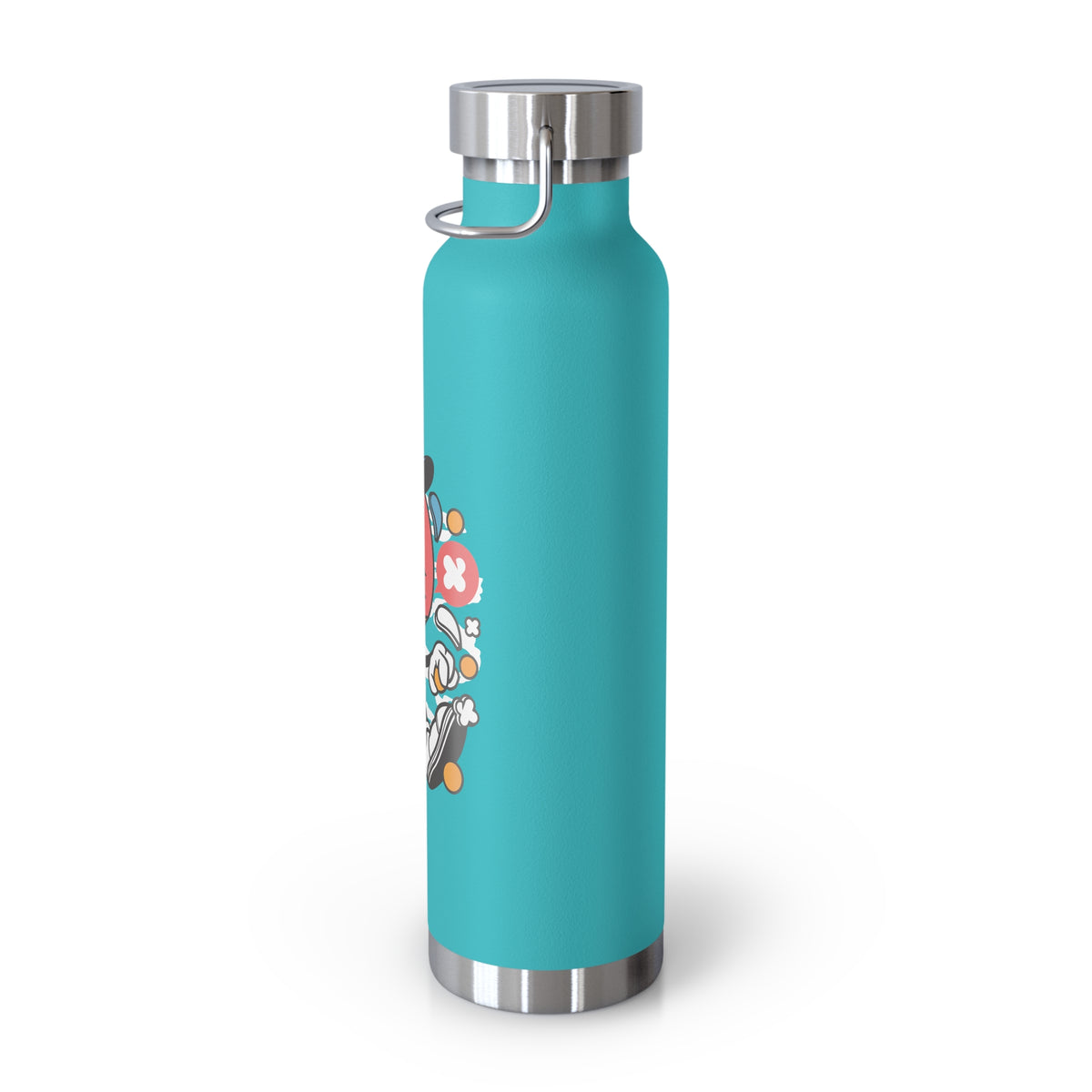22oz Copper Insulated Water Bottle with Cartoon Design - CV29