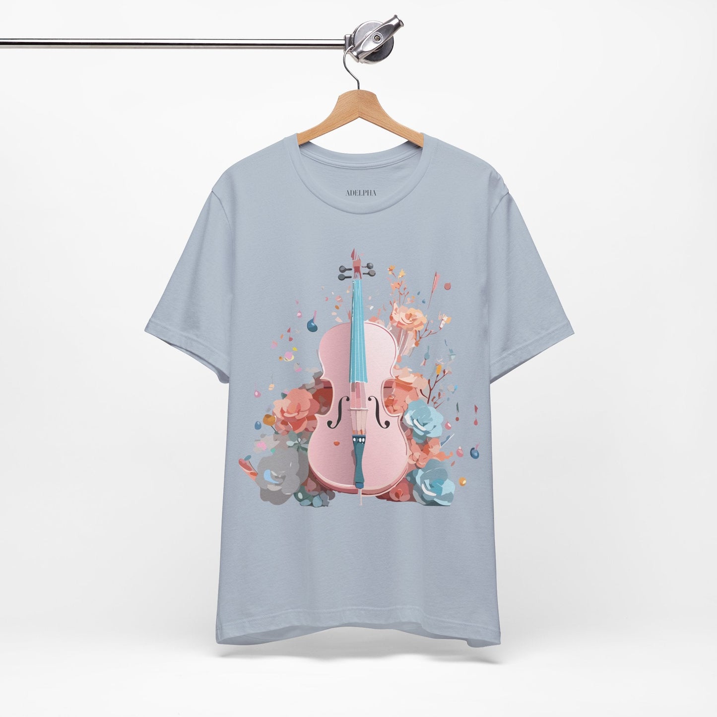Music Graphic Unisex 100 Cotton Vintage Art with Musical Elements Tee 12