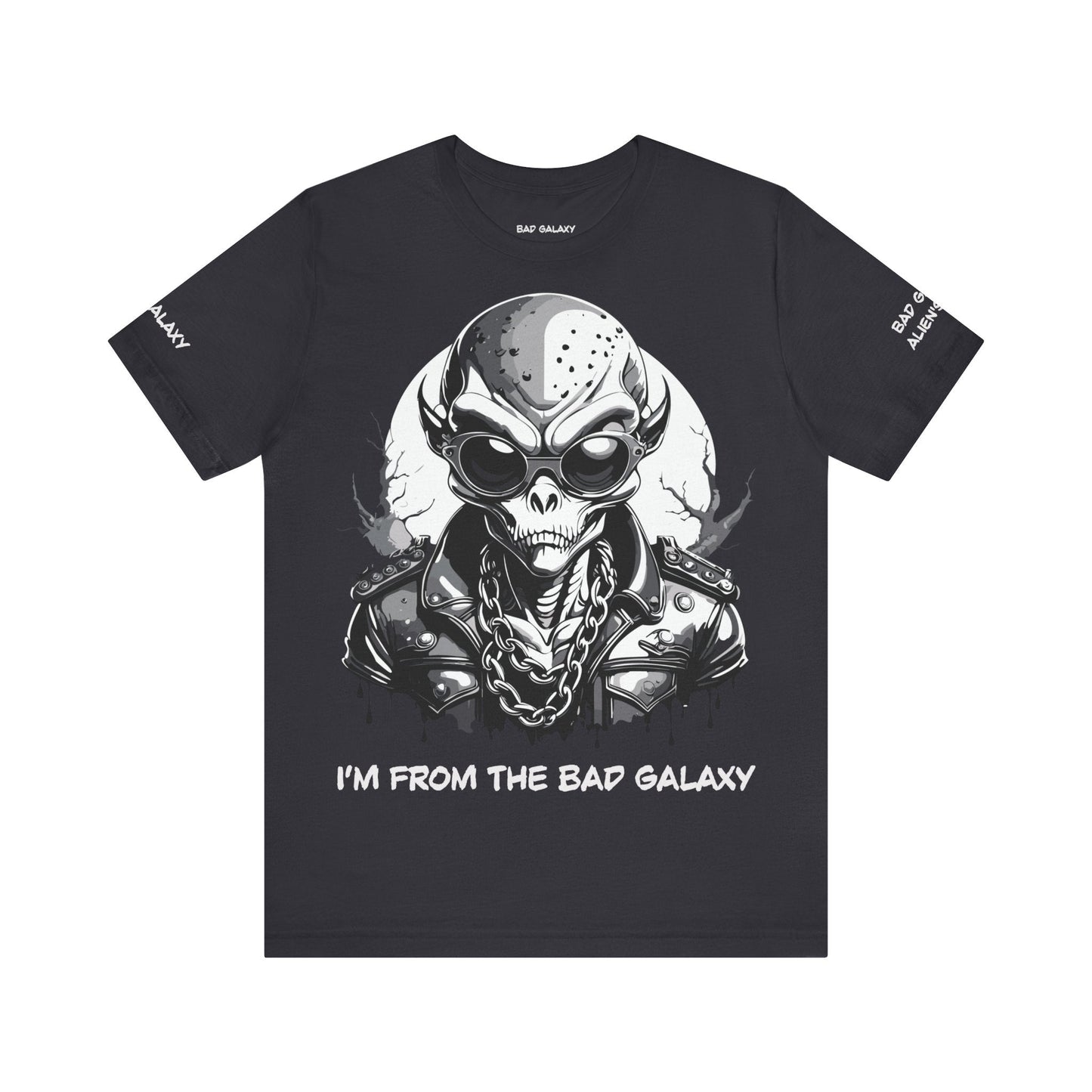 Alien Tee Shirt From Bad Galaxy 100 Percent Cotton Made to Order Eco Friendly Non Toxic Inks