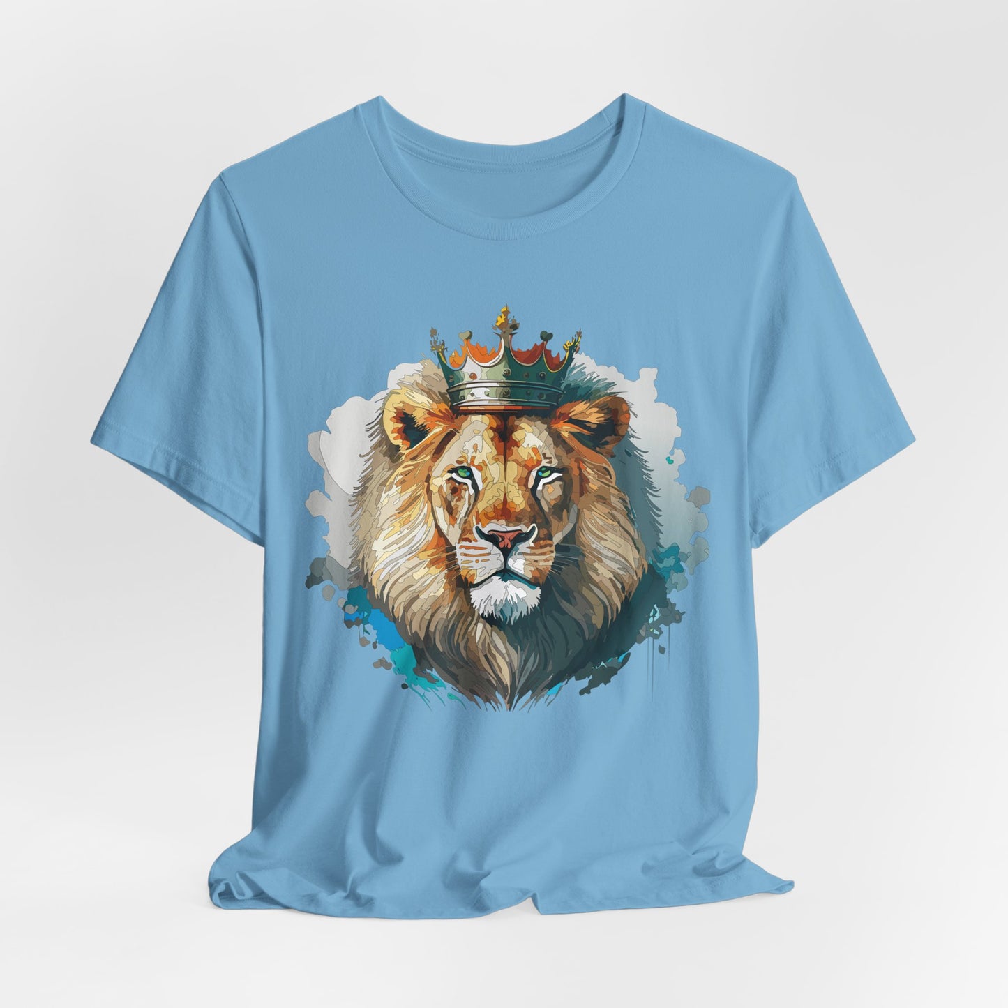 Unisex King Lion Tee, Animal Shirt, Tee Shirt with Lion, Crown T-Shirt, Animal King Tees, Crown Shirt, Safari T-Shirt 3