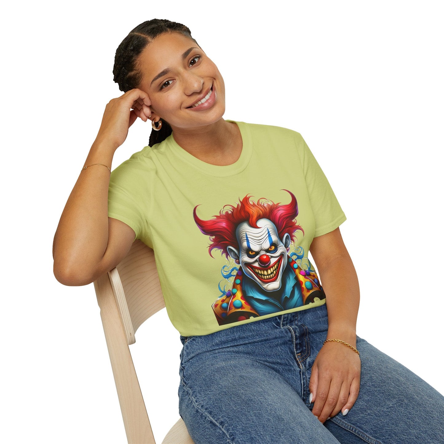 Clown Shirt Unisex Tee Circus Shirt Funny Man Shirt Scary Man Tee 100 Percent Cotton Gildan 64000