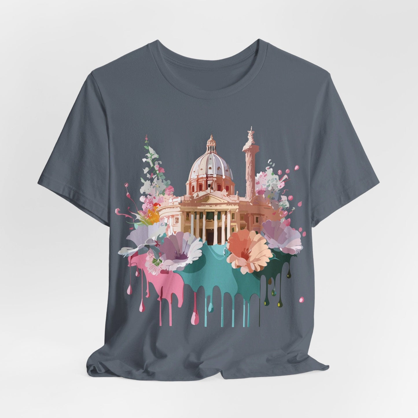 Tourist Shirt Rome Graphic Tee Unisex Jersey Short Sleeve Art Design By Adelpha Artwork