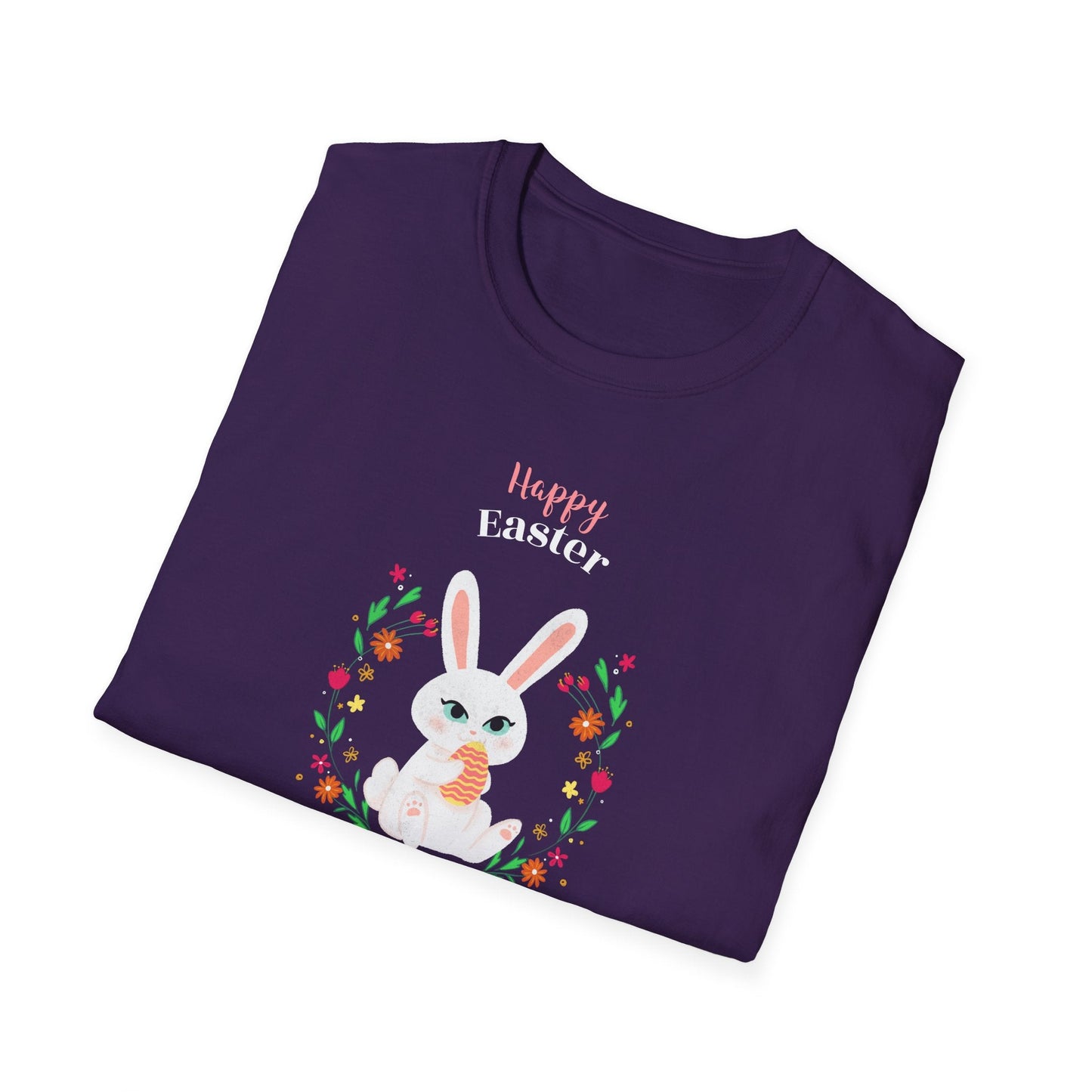 Easter Bunny T Shirt Unisex Gildan Softstyle Tee 100 Percent Ring Spun Cotton Easter Design