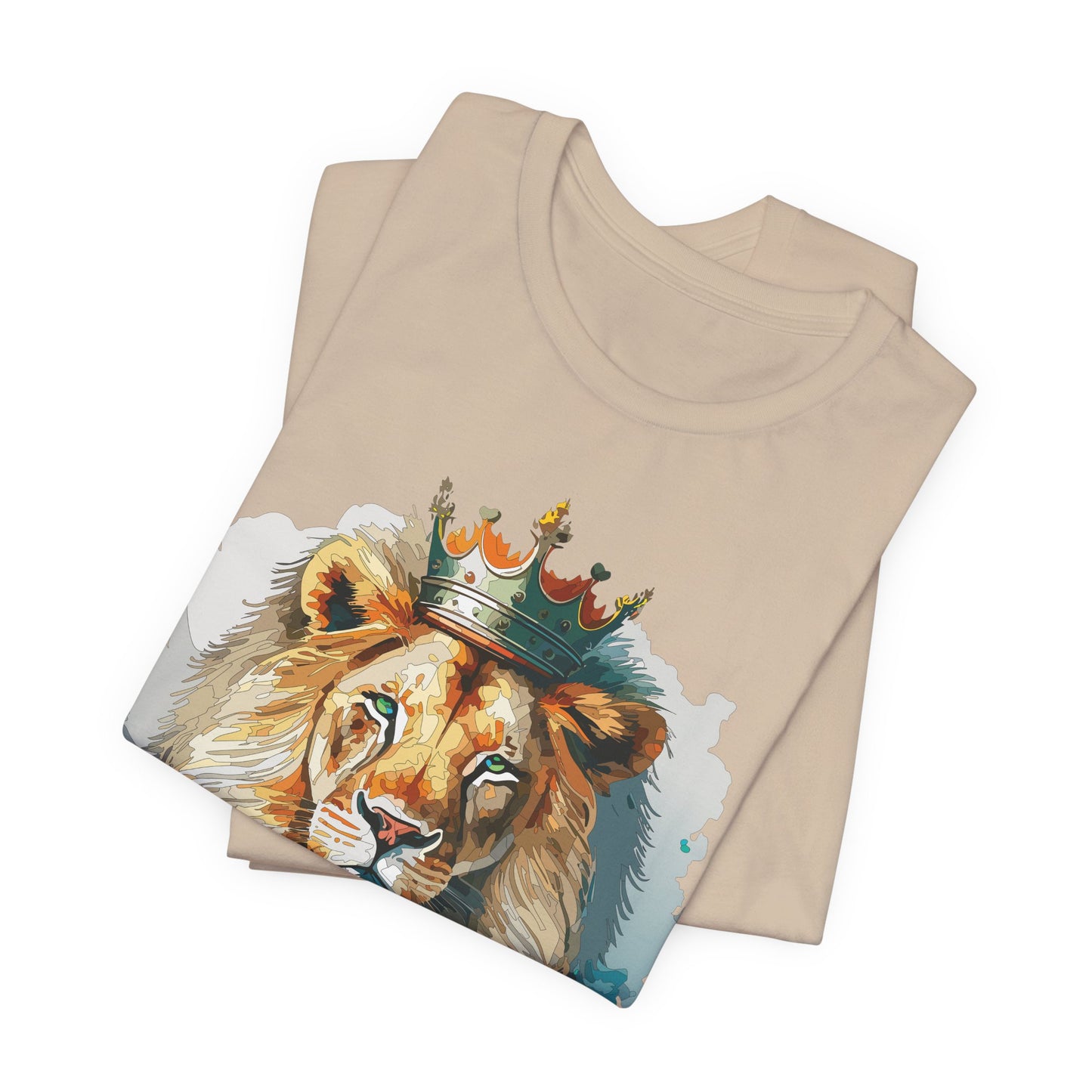 Unisex King Lion Tee, Animal Shirt, Tee Shirt with Lion, Crown T-Shirt, Animal King Tees, Crown Shirt, Safari T-Shirt 3