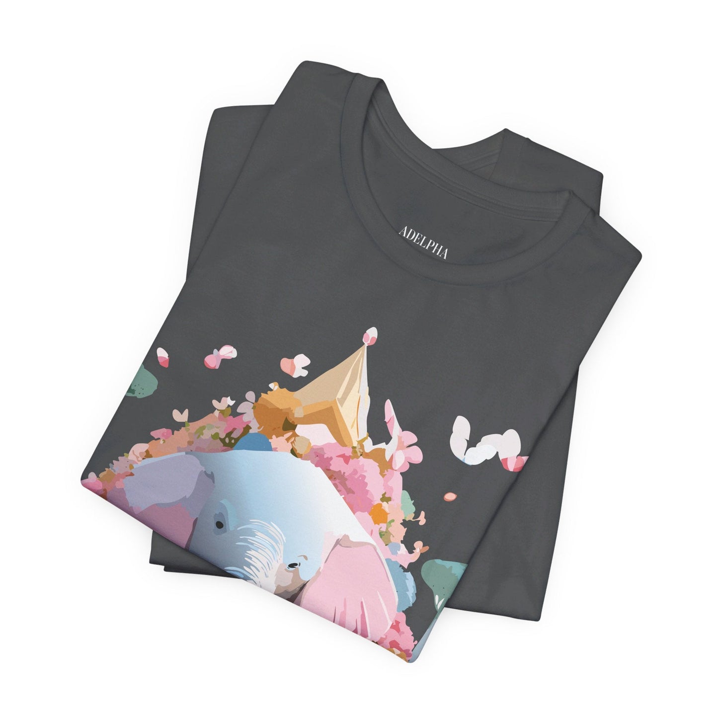 Elephant Graphic Tee Adelpha Unisex Short Sleeve Vintage Inspired Art Design Premium
