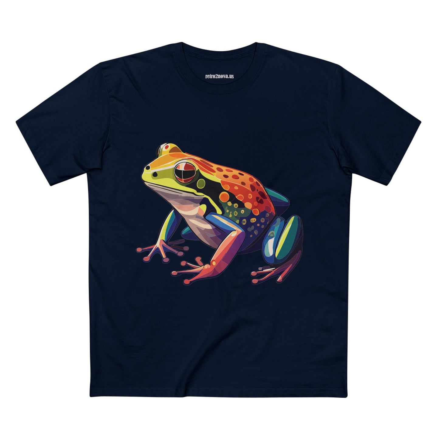 Unisex Premium Cotton Tee Frog Animal Shirt Original Art Design Retro2Nova Art Collection Exclusives