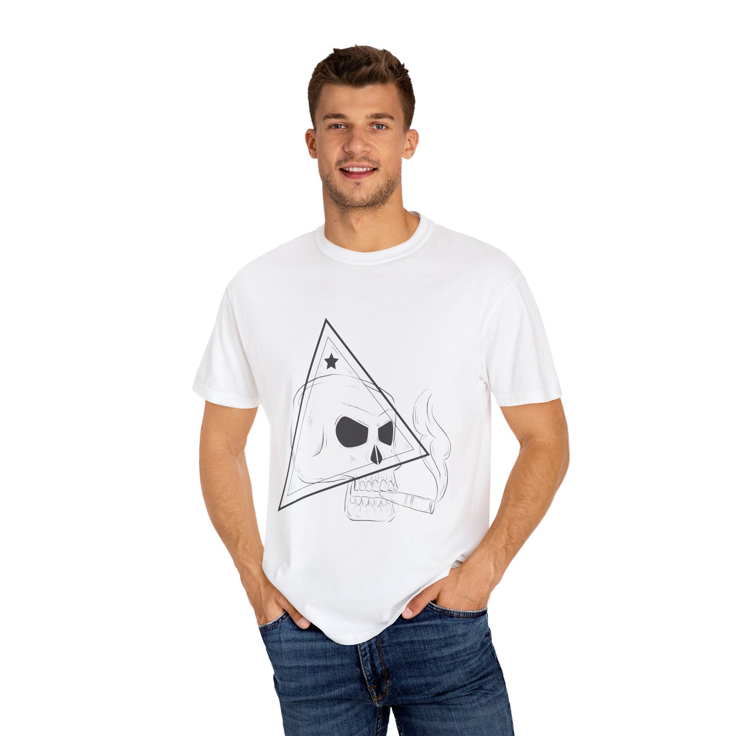 Tee-shirt unisexe en coton avec tête de mort