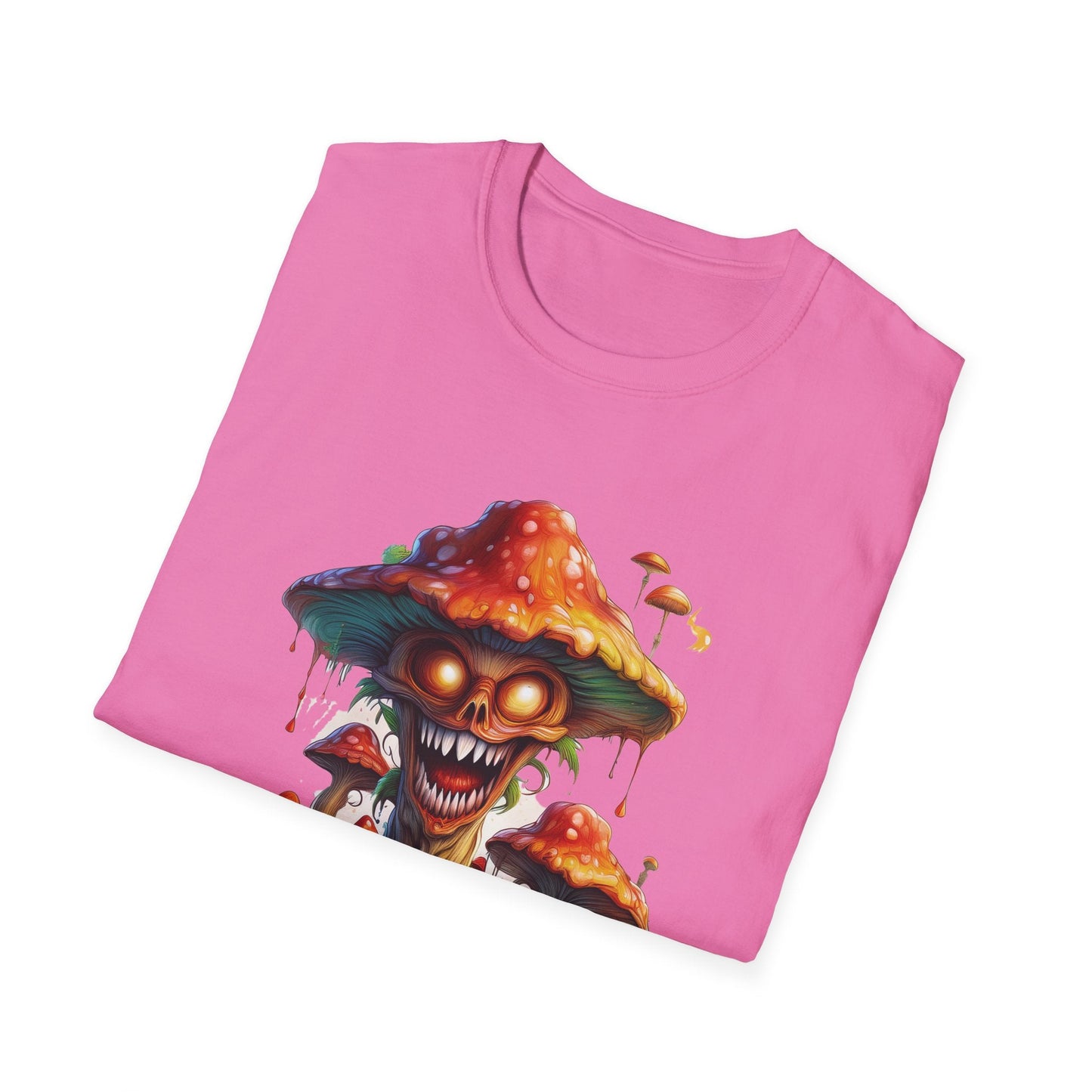 Mashroom Tee Shirt Unisex Softstyle 64000 100% Ring Spun Cotton with Funny Mushroom Artwork