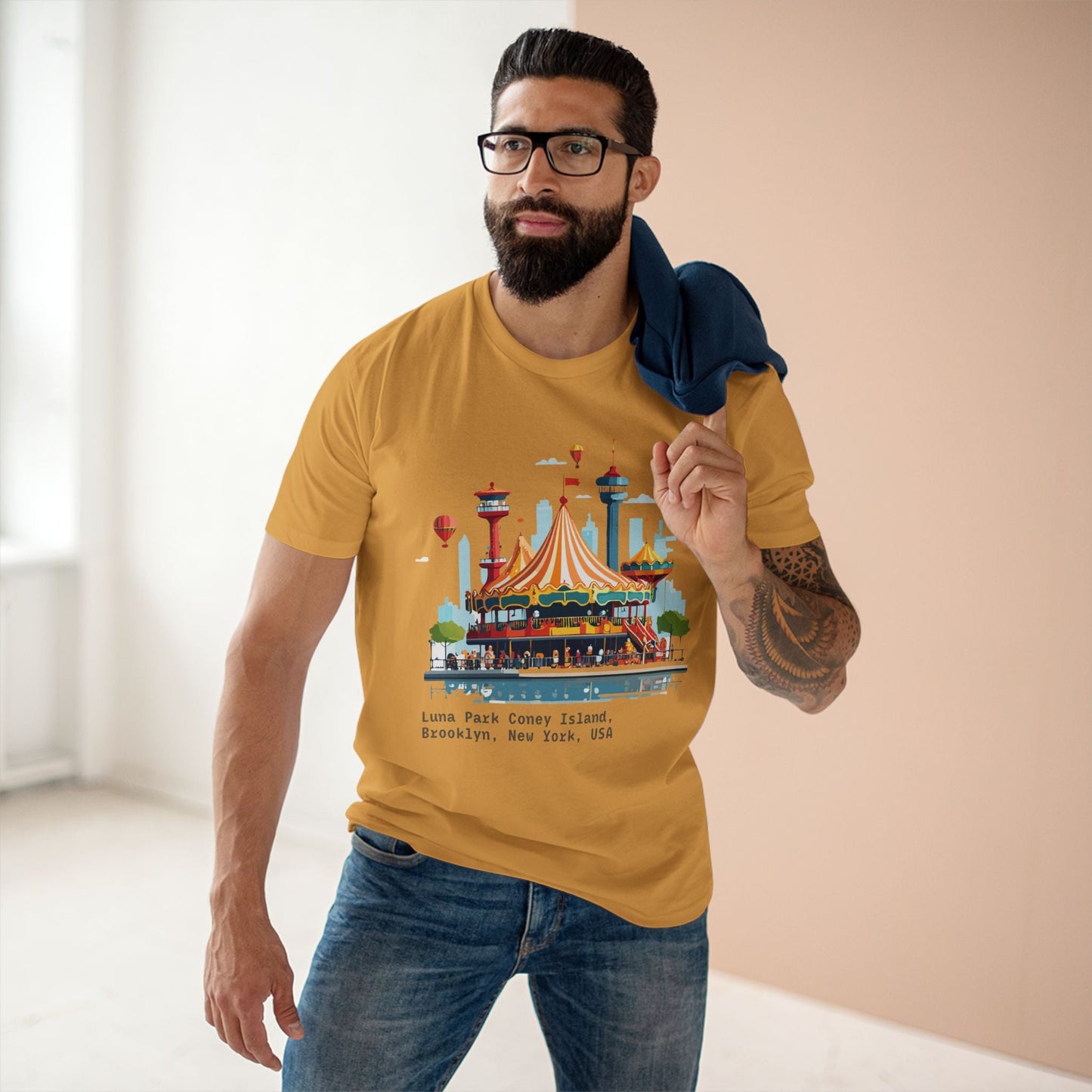 Travel Shirt Brooklyn Shirt Unisex Premium Cotton Tee With Original Art Design TT15