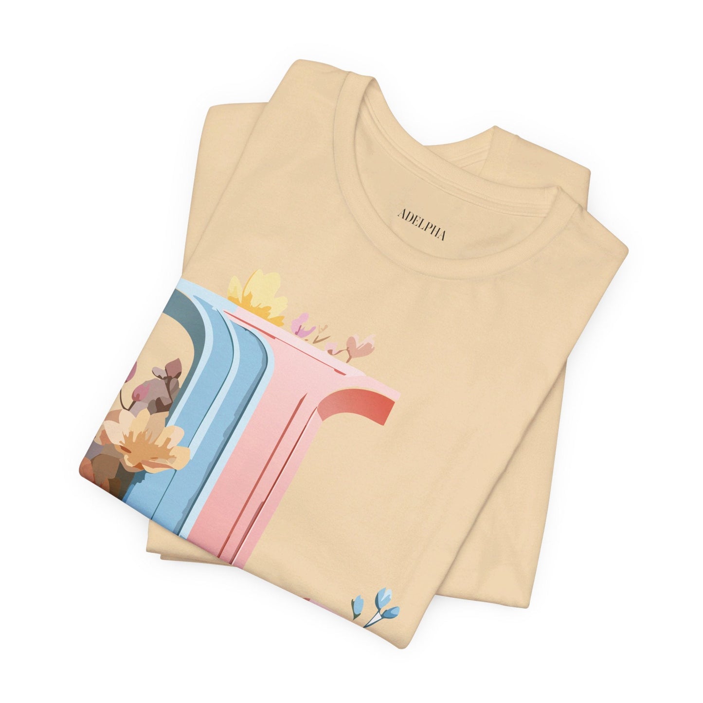 Letter L Shirt Graphic Tee Unisex Short Sleeve Vintage Inspired Artwork Adelpha Premium
