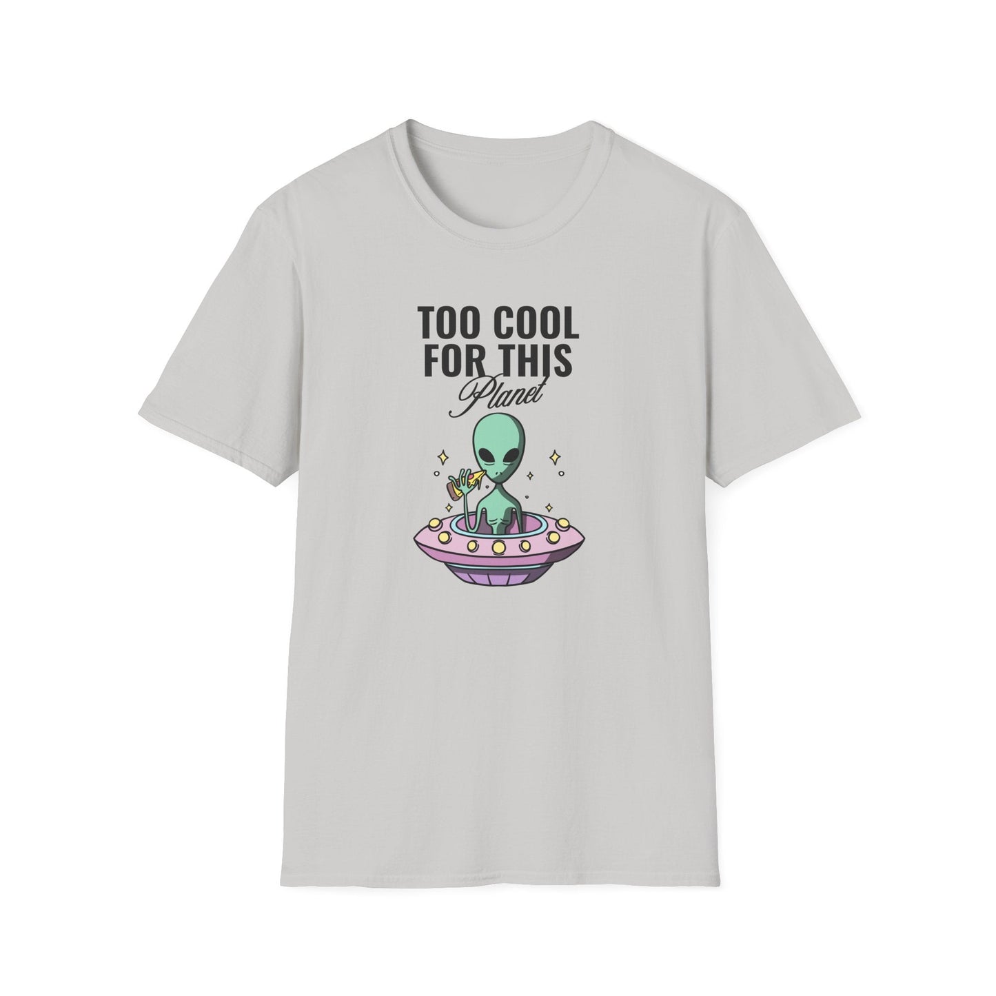 Alien UFO TShirt  Too Cool For This Planet Graphic Tee