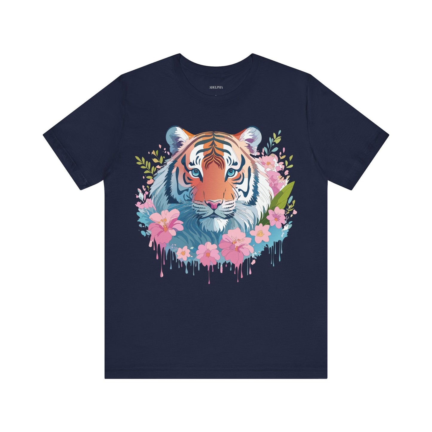 Tiger Graphic Tee Unisex Short Sleeve Jersey From Adelpha Vintage Inspired Artwork