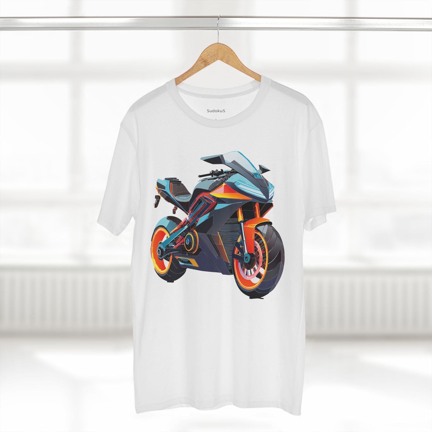 Moto Bike Graphic Unisex 100 Cotton Staple Tee 28