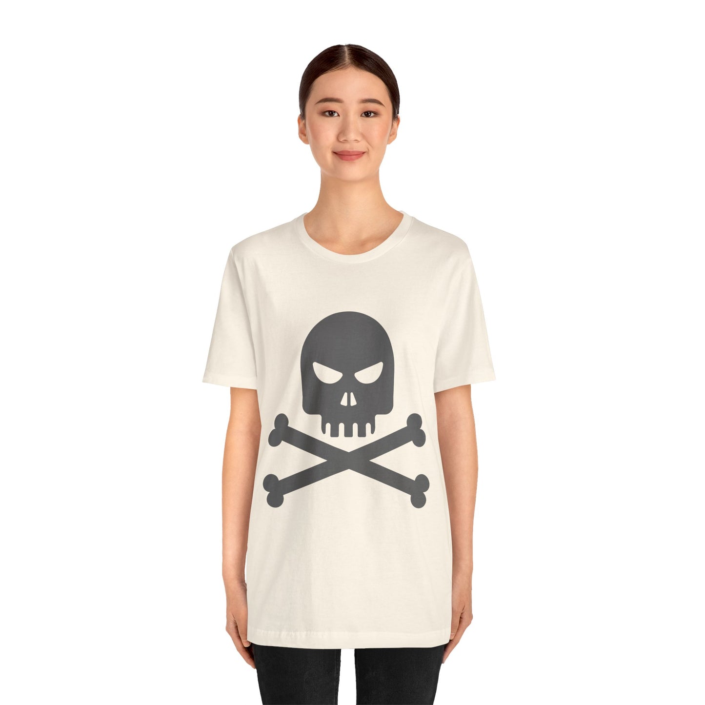 Unisex-T-Shirt aus Baumwolle mit Totenkopf