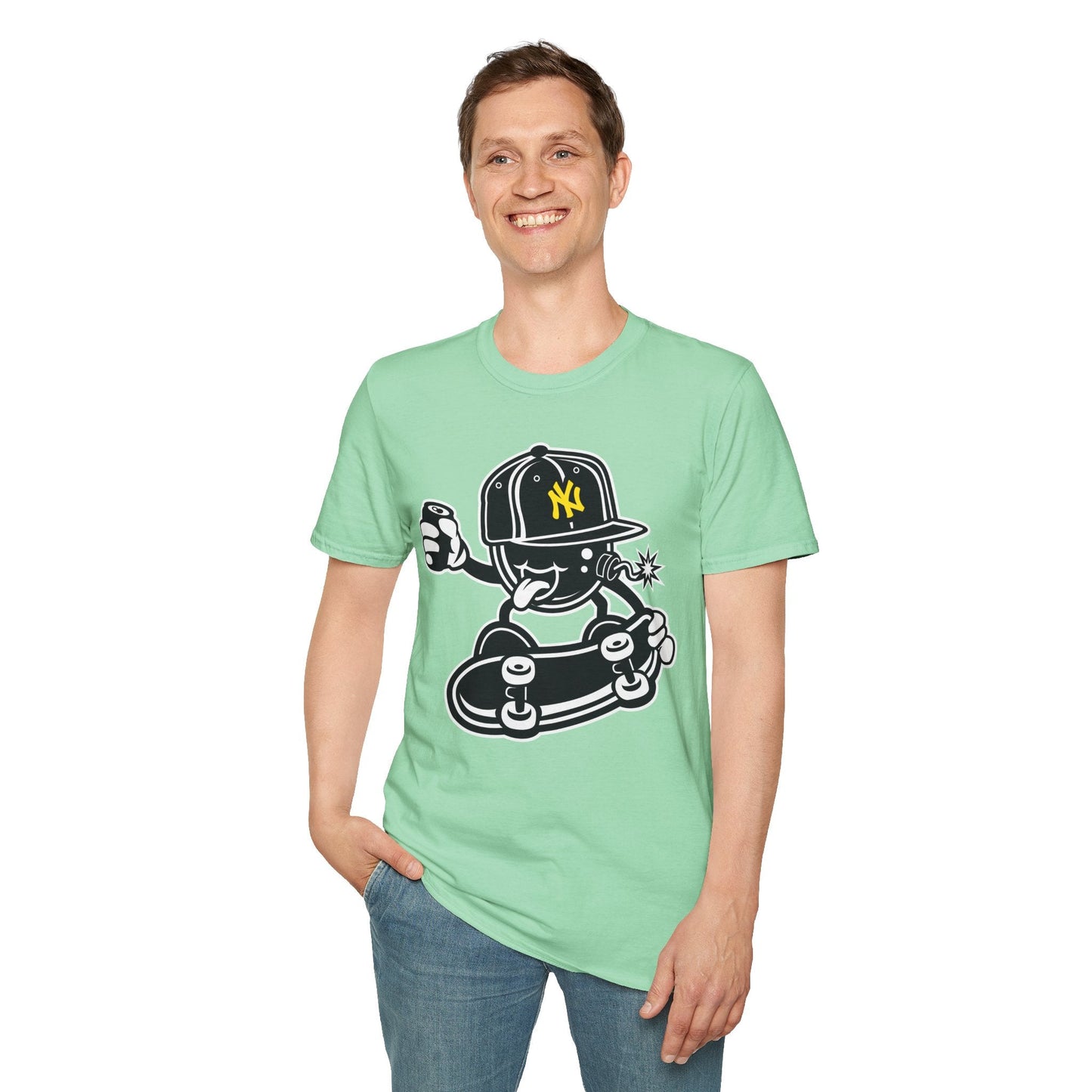 Cartoon T Shirt Animation Tee Funny Unisex Gildan Softstyle 64000 Cotton Breathable Lightweight Tee