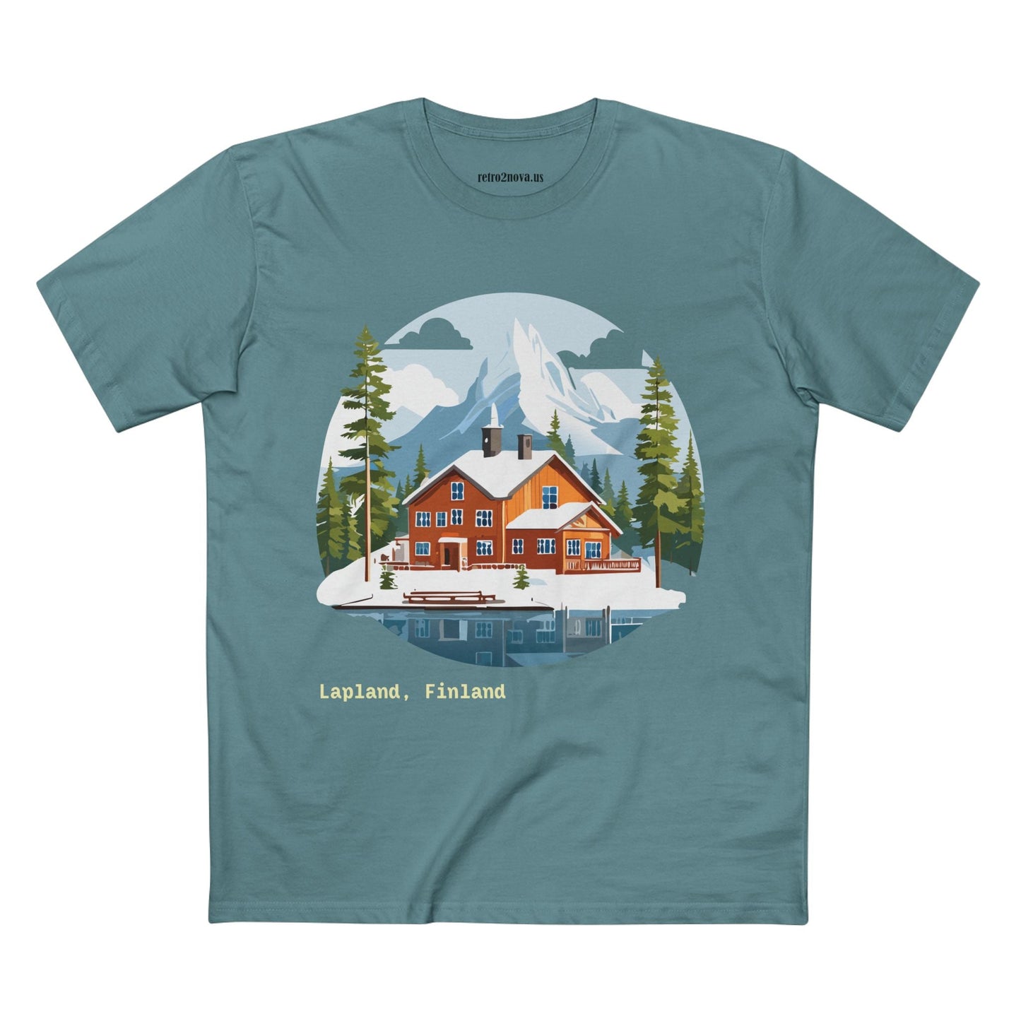 Lapland Travel Shirt TT 58 Unisex Premium Cotton Tee With Original Art Design From Retro2Nova