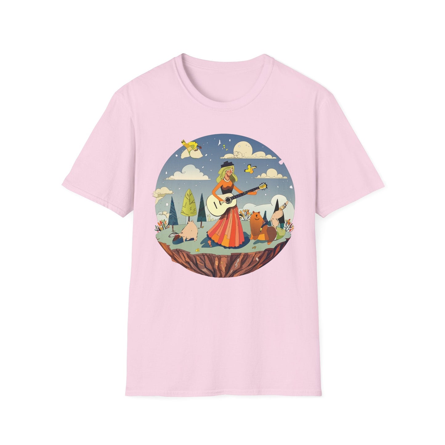 Womens Graphic T Shirt Art Design Tee Unisex SoftStyle Gildan 64000 100 Percent Cotton