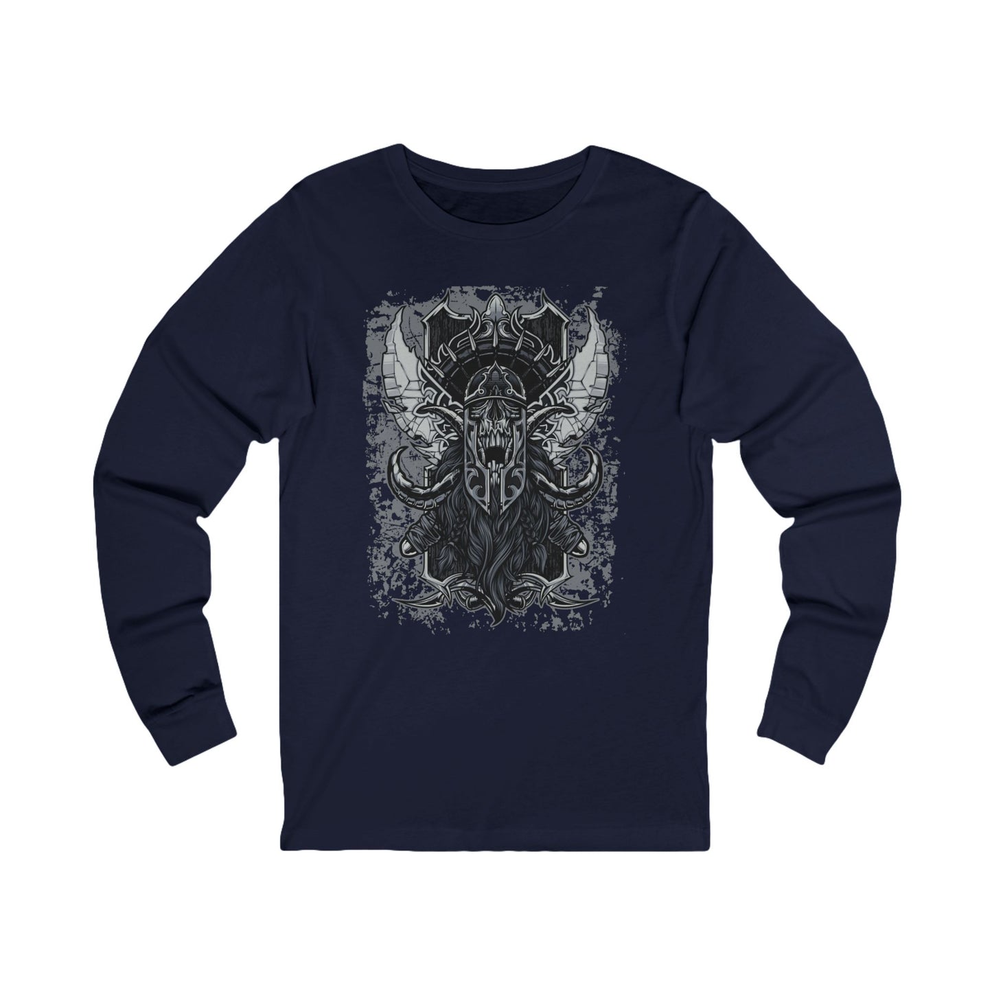 Creepy11 Unisex Skull Long Sleeve Tee, Skull Jersey Shirt, Skeleton T-Shirts with Long Sleeves, Skeleton Art Design Tees