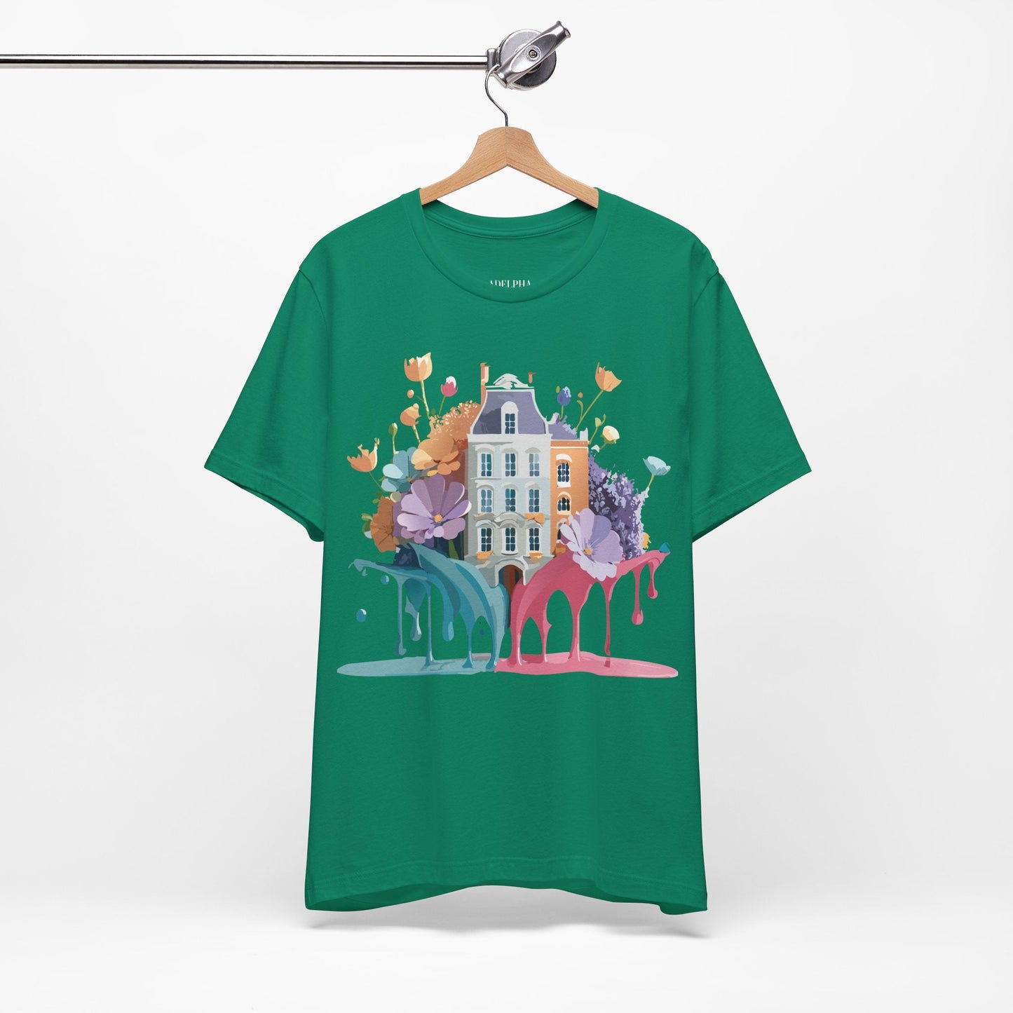 Adelpha Vintage Amsterdam Graphic Tee For Everyday Casual Wear Unisex Short Sleeve Shirt
