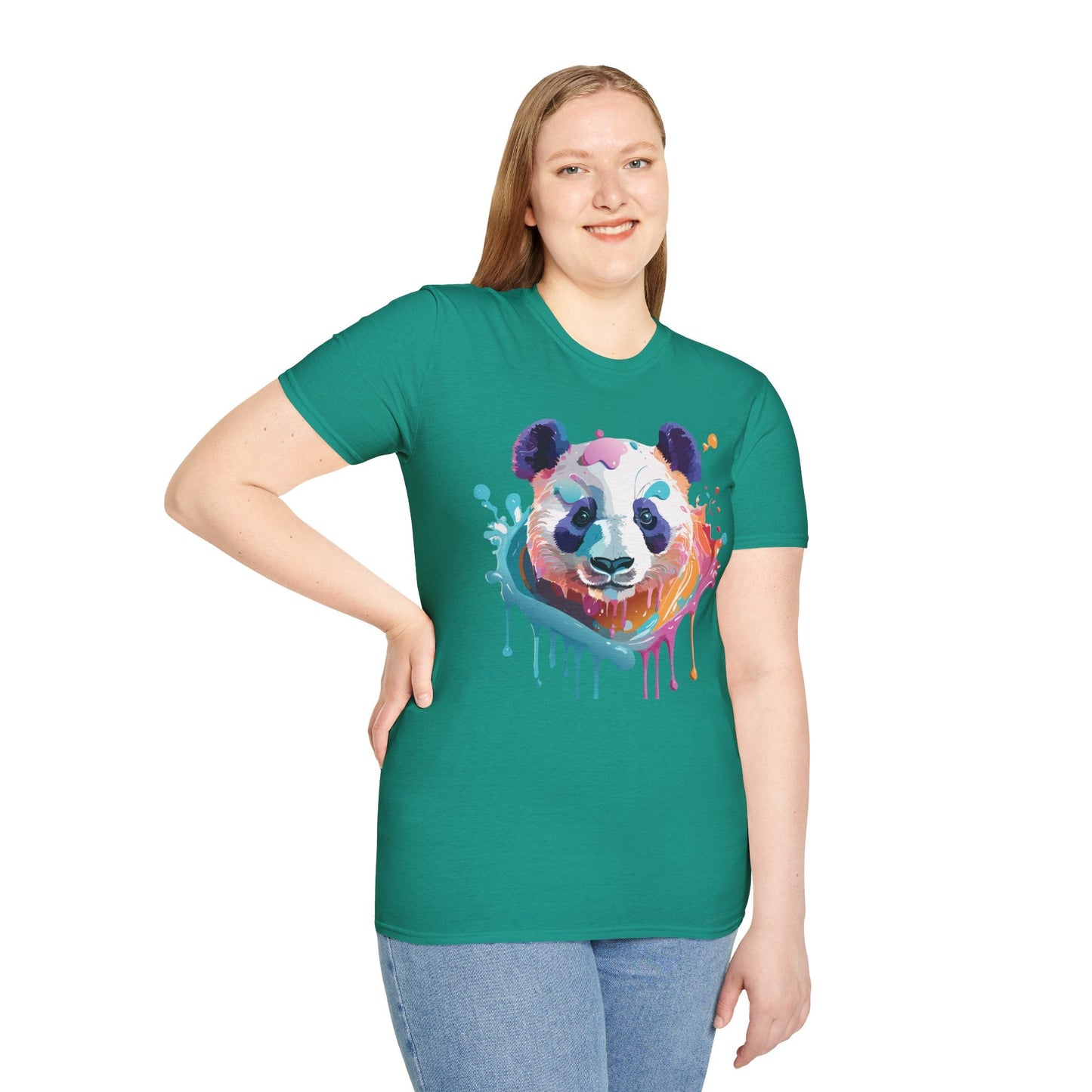 Panda Shirt T Shirt Softstyle 64000 Gildan 100 Percent Ring Spun Cotton Comfortable Animal Tee