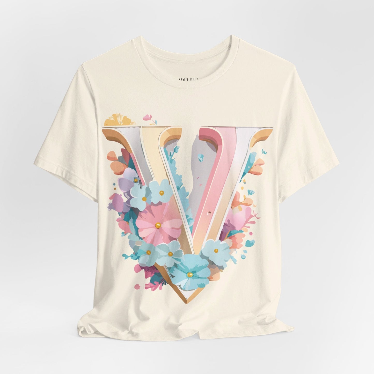 Adelpha Letter V Shirt Graphic Tee Unisex Jersey Short Sleeve Vintage Inspired Design